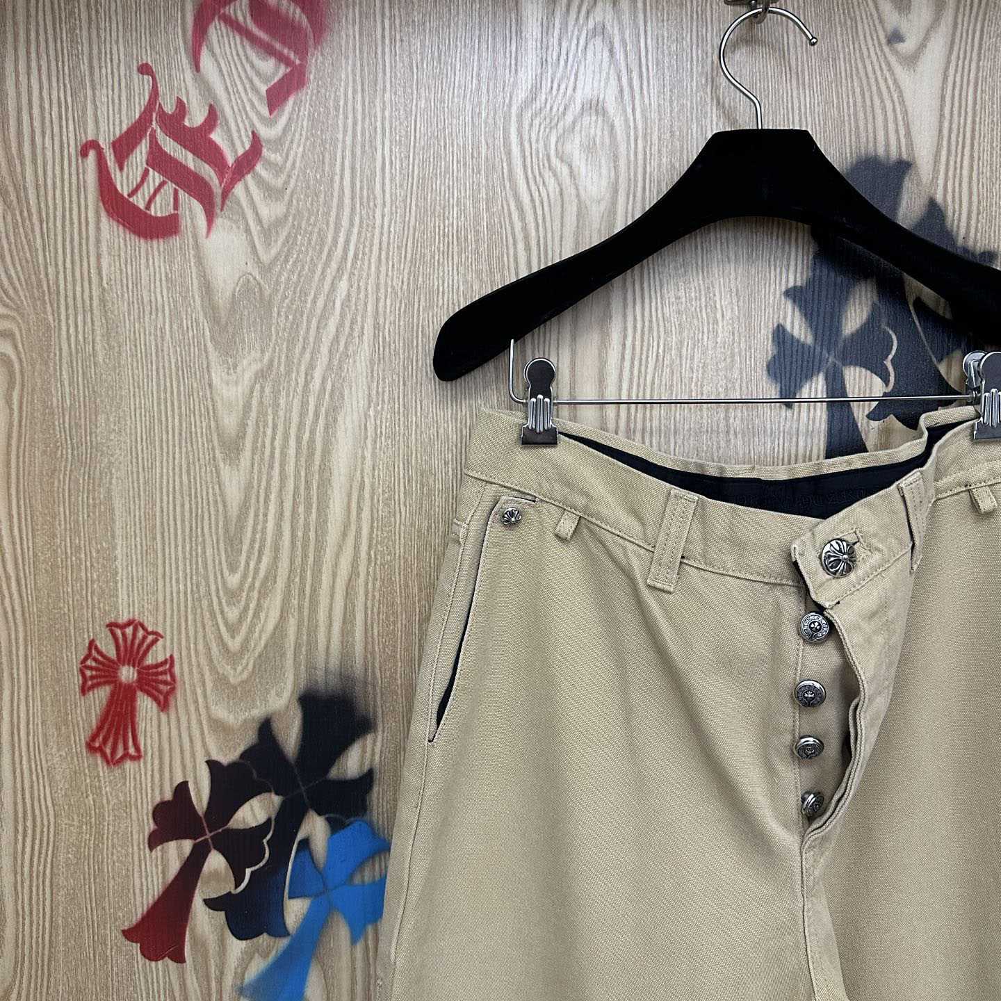 Chrome Hearts Cross Patch Double Knee Carpenter Pants - DopestKickz
