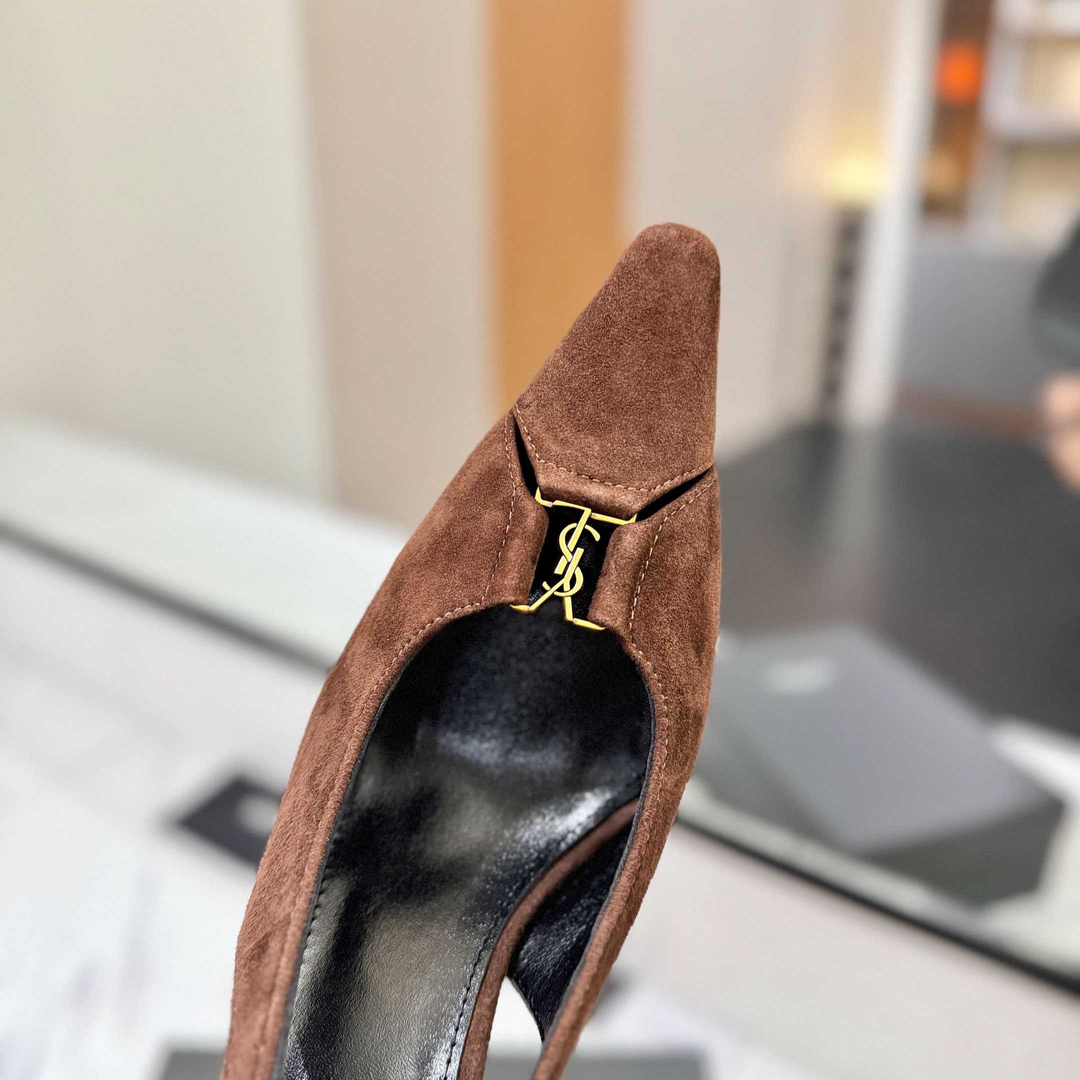 Saint Laurent Babylone Breteuil Slingback Pumps - DopestKickz