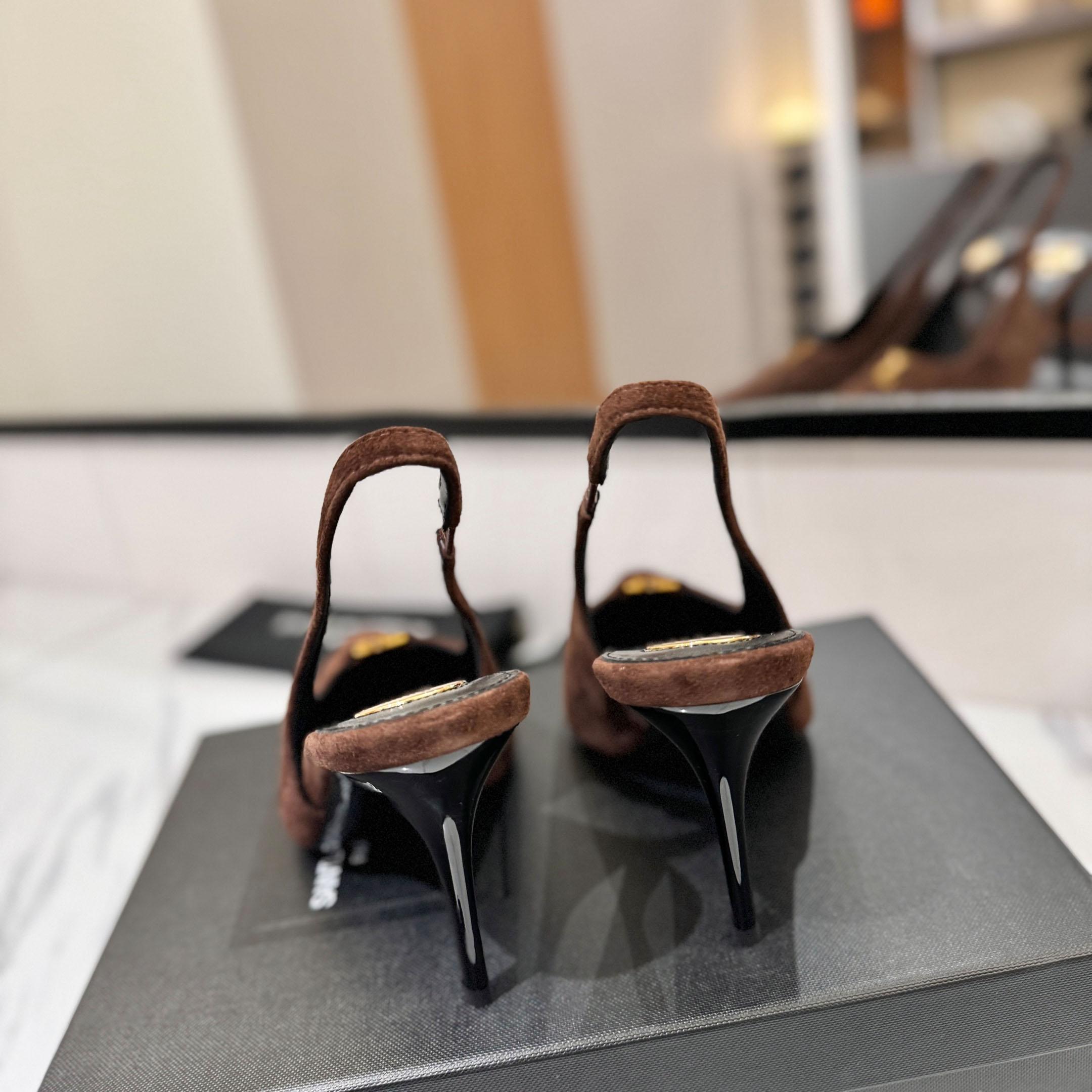 Saint Laurent Babylone Breteuil Slingback Pumps - DopestKickz