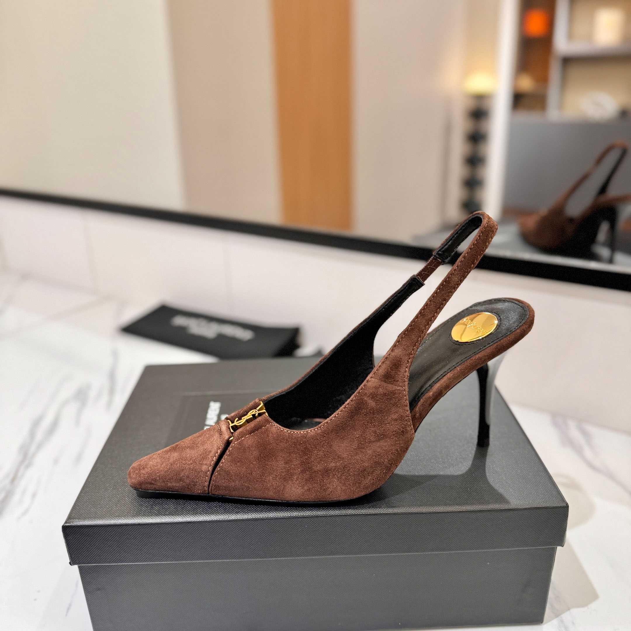 Saint Laurent Babylone Breteuil Slingback Pumps - DopestKickz