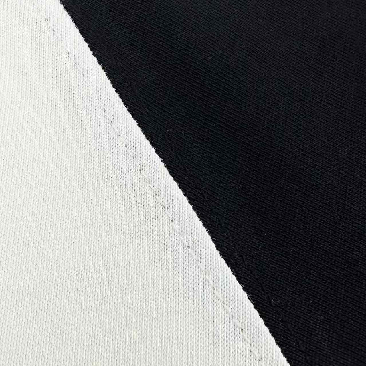 AMI Paris White And Black Cotton Ami De Coeur Knitted Patch T-shirt - DopestKickz