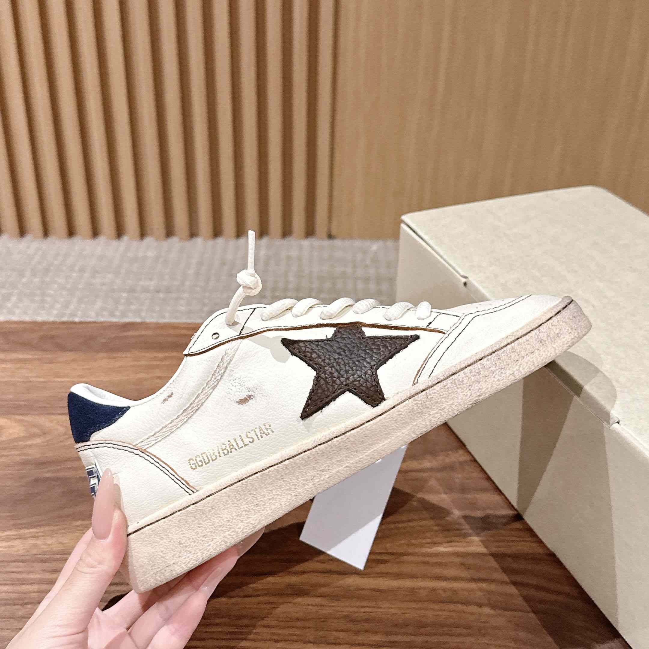 Golden Goose Ball Star Sneakers In Leather - DopestKickz