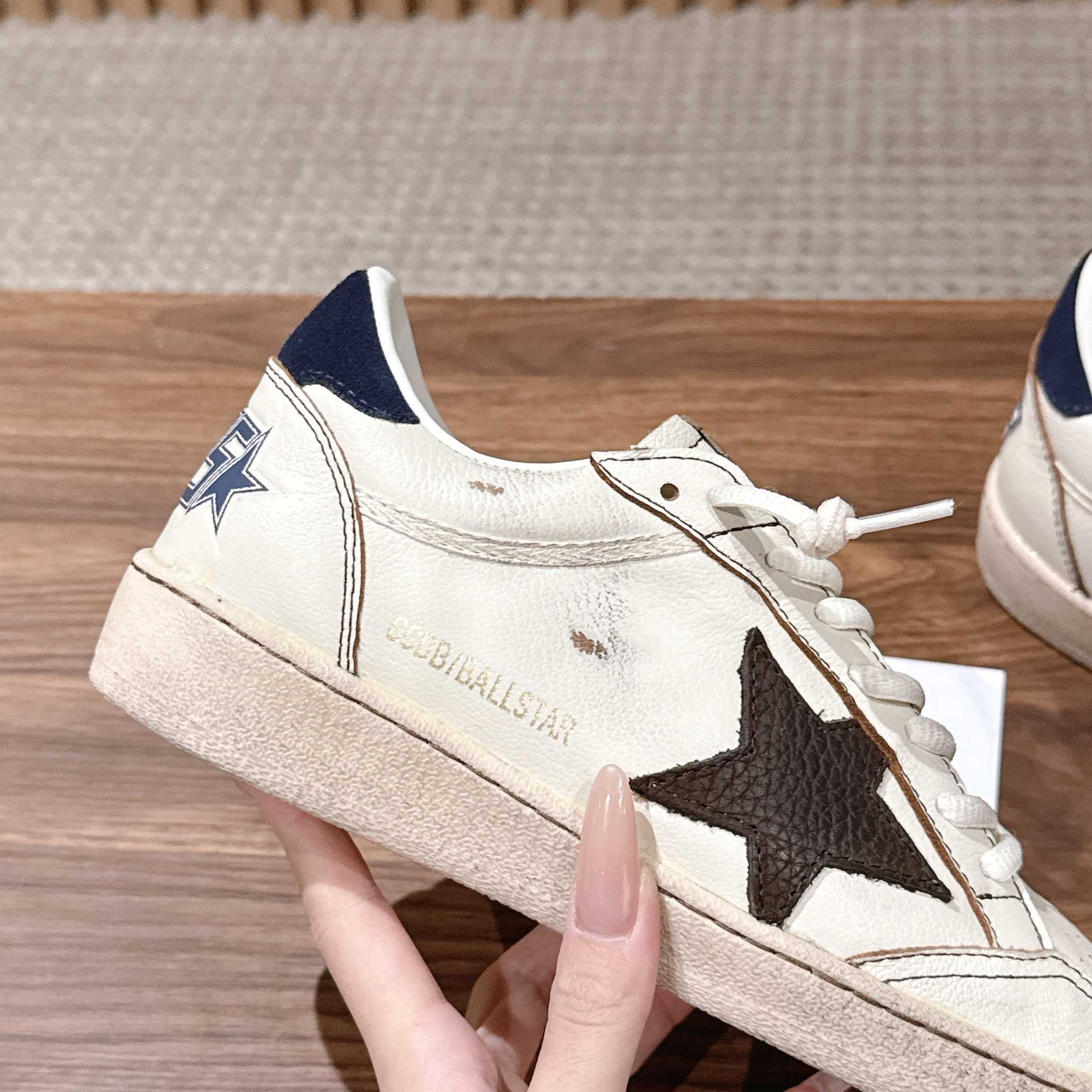 Golden Goose Ball Star Sneakers In Leather - DopestKickz