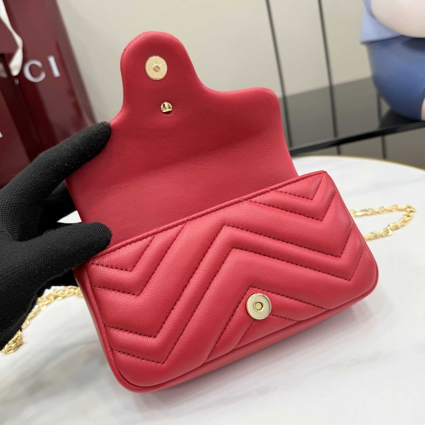 Gucci GG Marmont Mini Shoulder Bag - DopestKickz