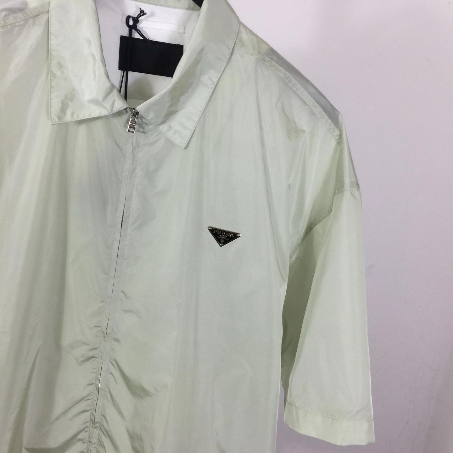 Prada Short-sleeved Re-Nylon Zipper Shirt - DopestKickz