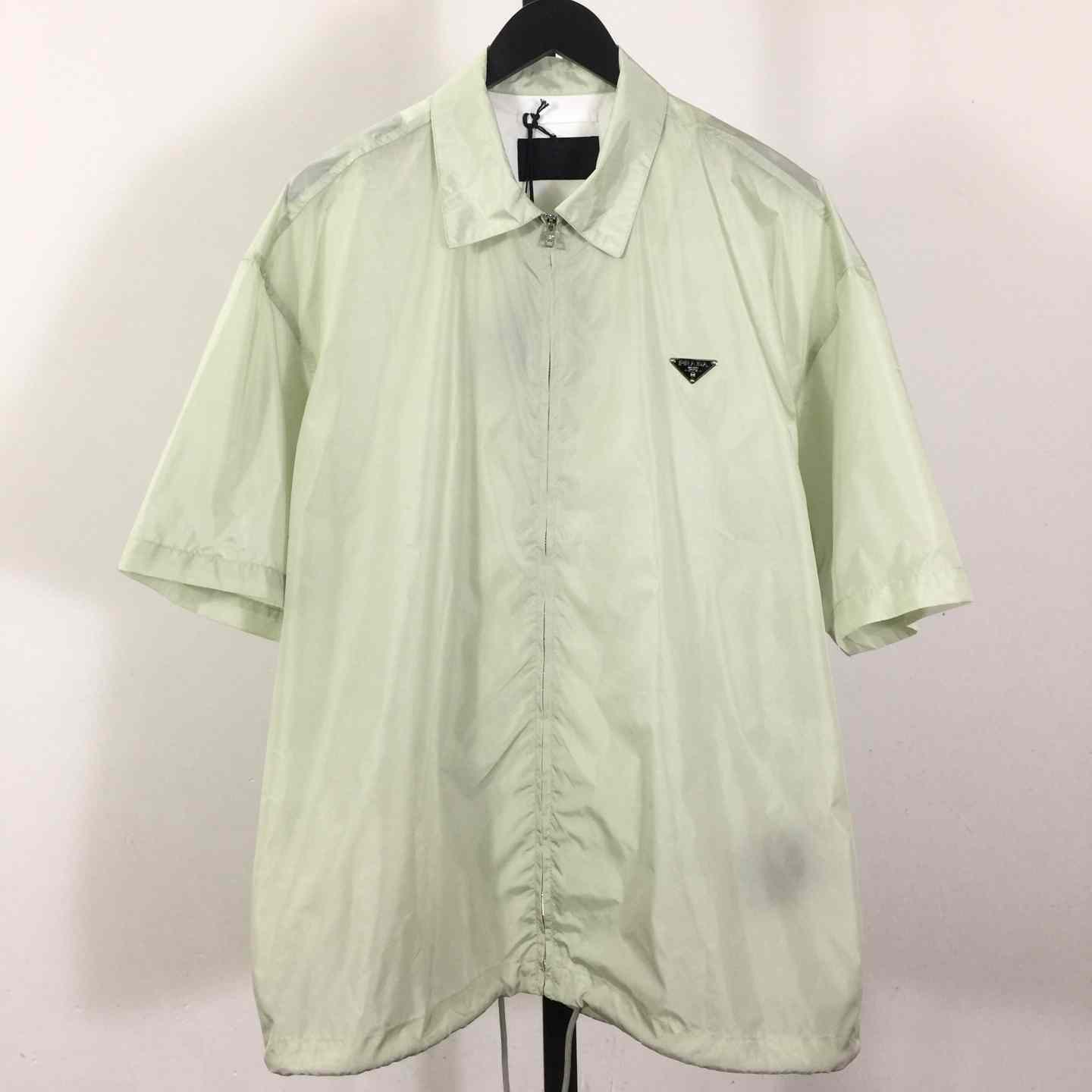 Prada Short-sleeved Re-Nylon Zipper Shirt - DopestKickz