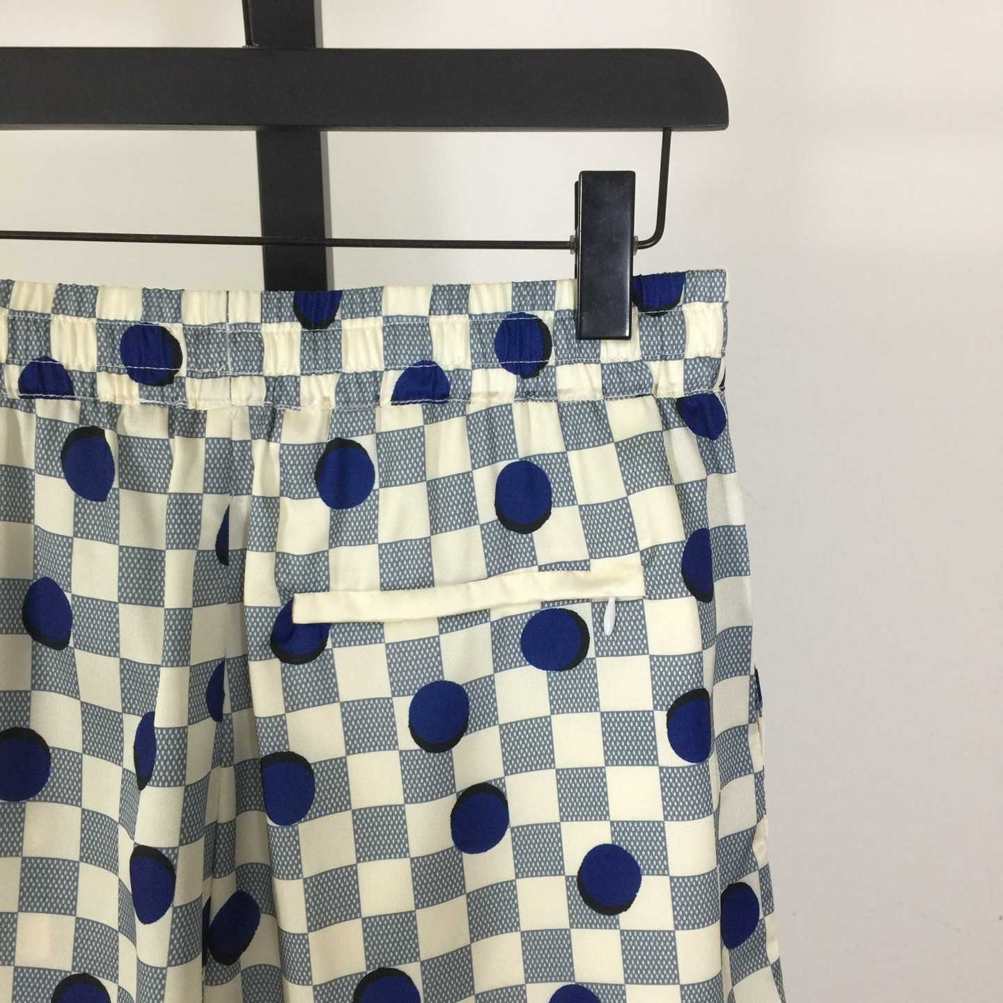 Louis Vuitton Damier Silk Shorts   1AK760 - DopestKickz