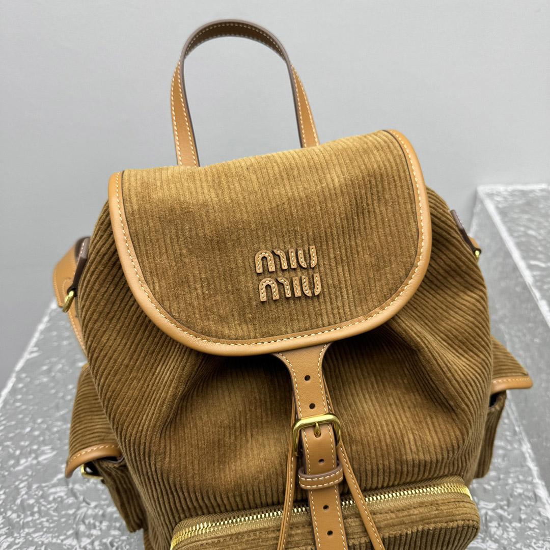 Miu Miu  Large Corduroy Backpack - DopestKickz