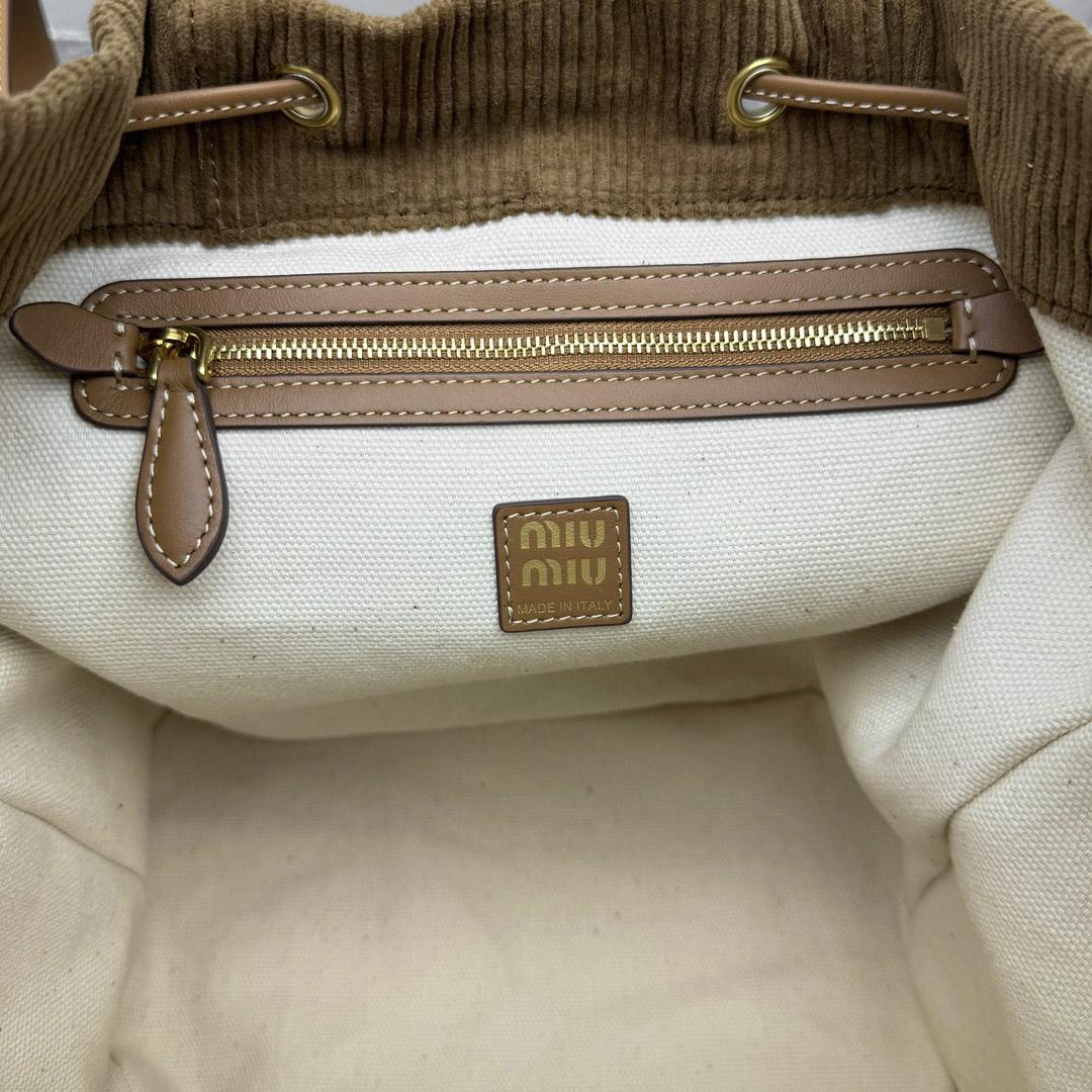 Miu Miu  Large Corduroy Backpack - DopestKickz