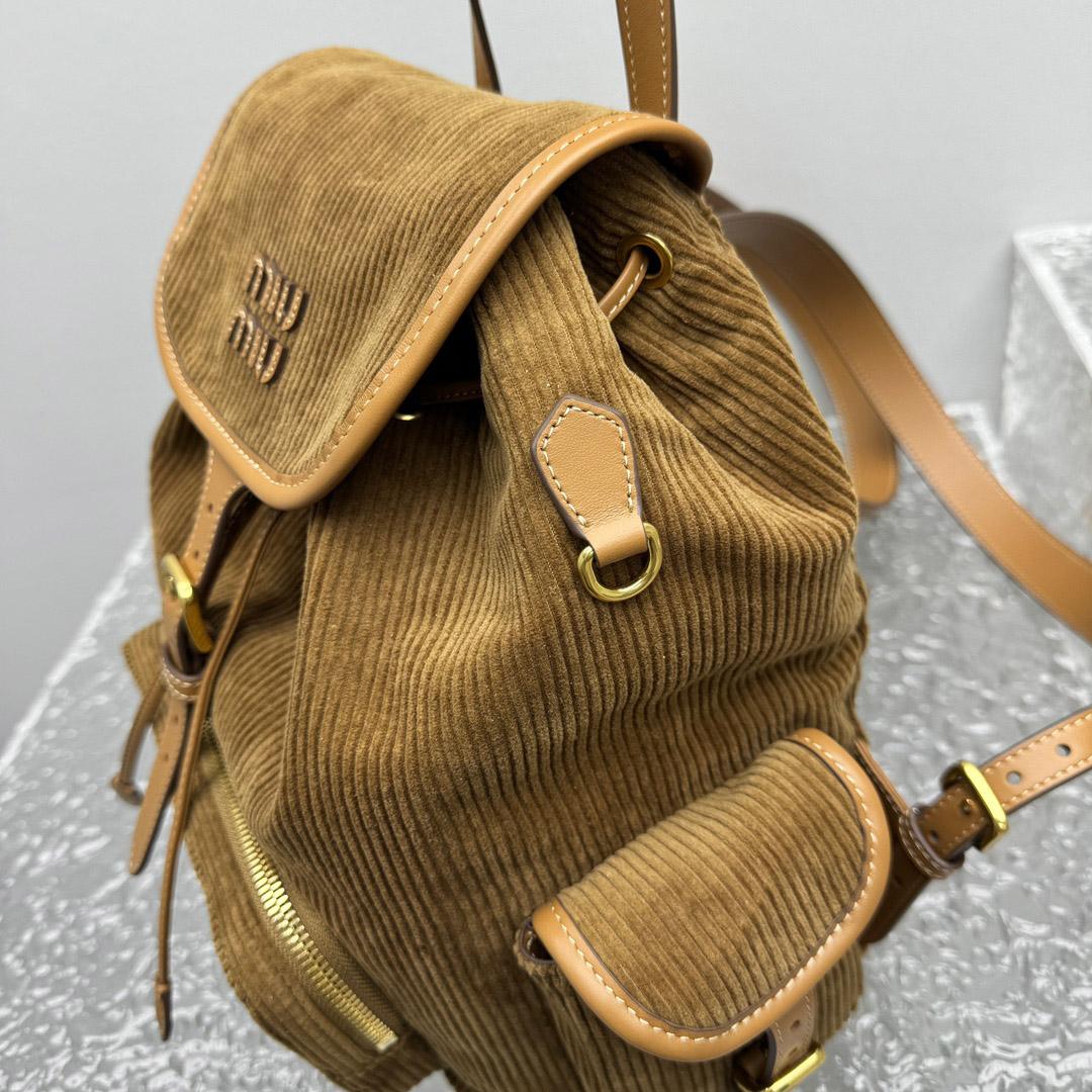 Miu Miu  Large Corduroy Backpack - DopestKickz