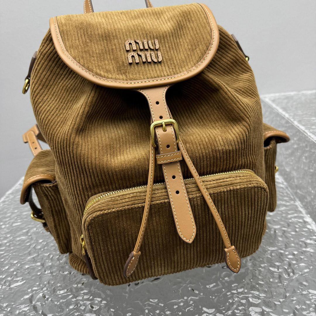Miu Miu  Large Corduroy Backpack - DopestKickz