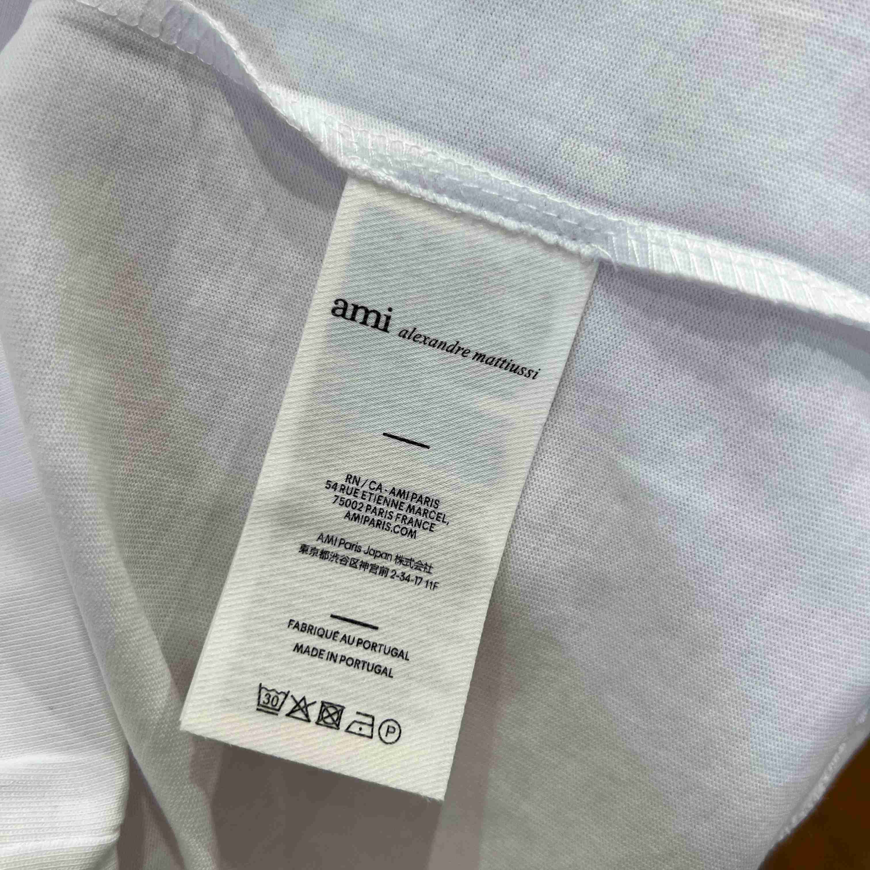 AMI Paris White Cotton Post It 
