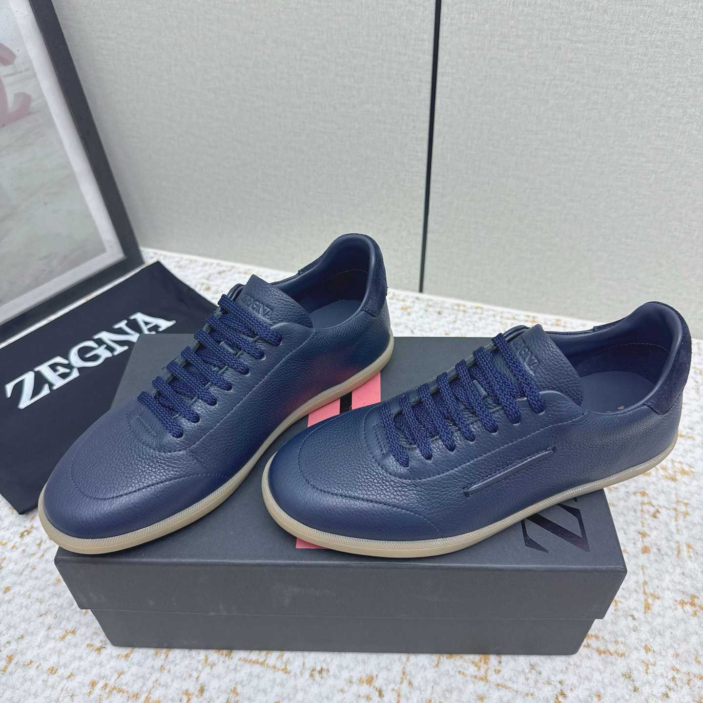 Zegna Grained Leather 232 Sneakers - DopestKickz