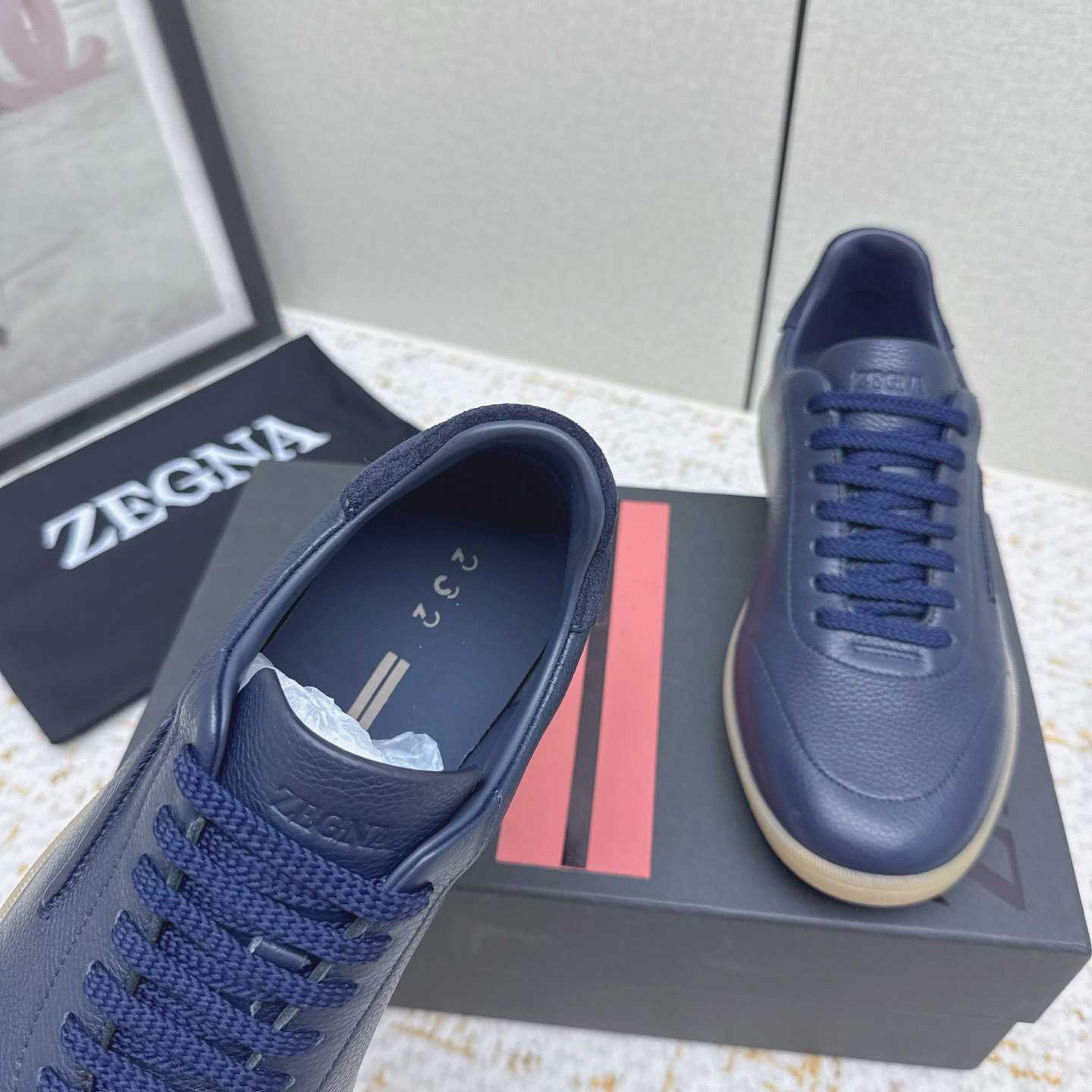 Zegna Grained Leather 232 Sneakers - DopestKickz