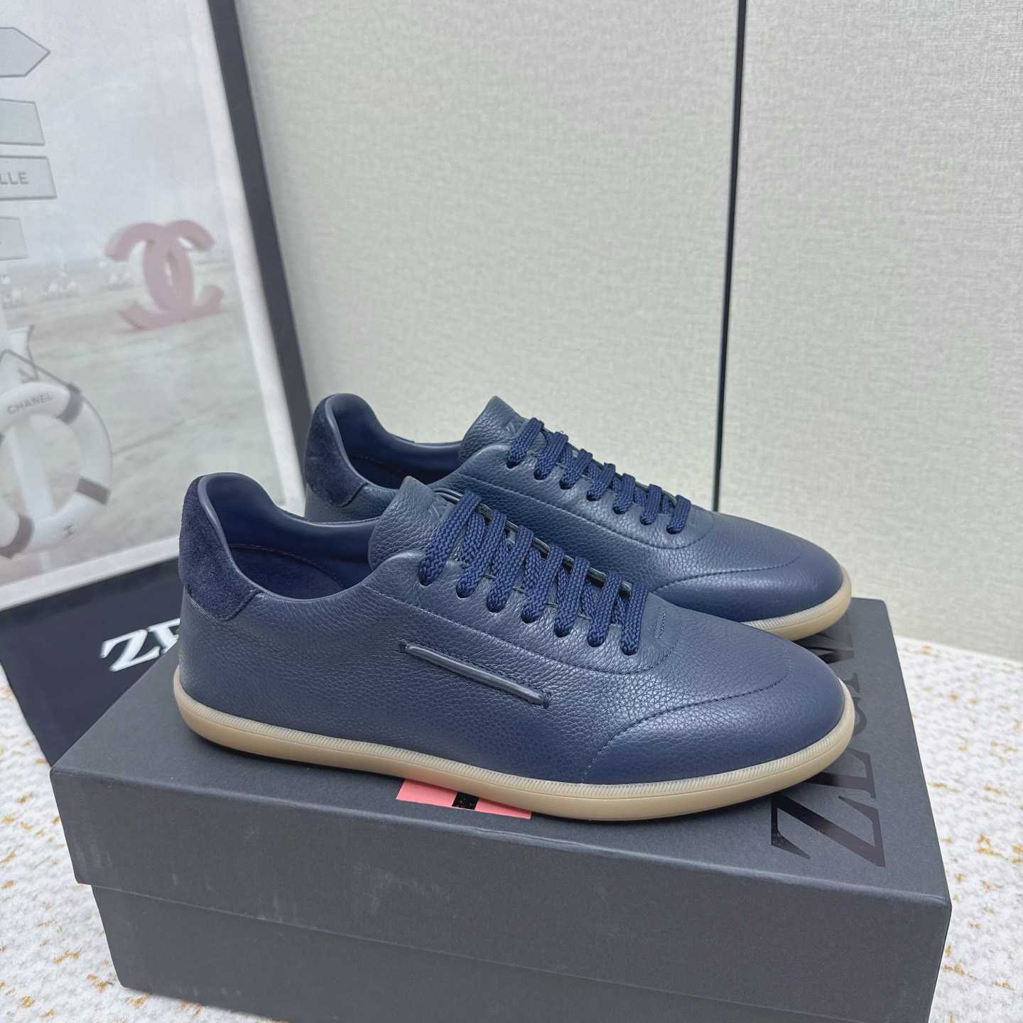 Zegna Grained Leather 232 Sneakers - DopestKickz