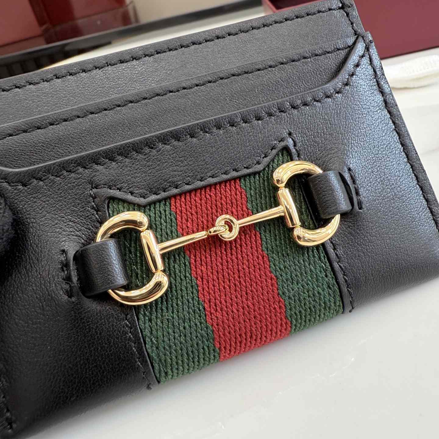 Gucci Horsebit Web Card Case - DopestKickz