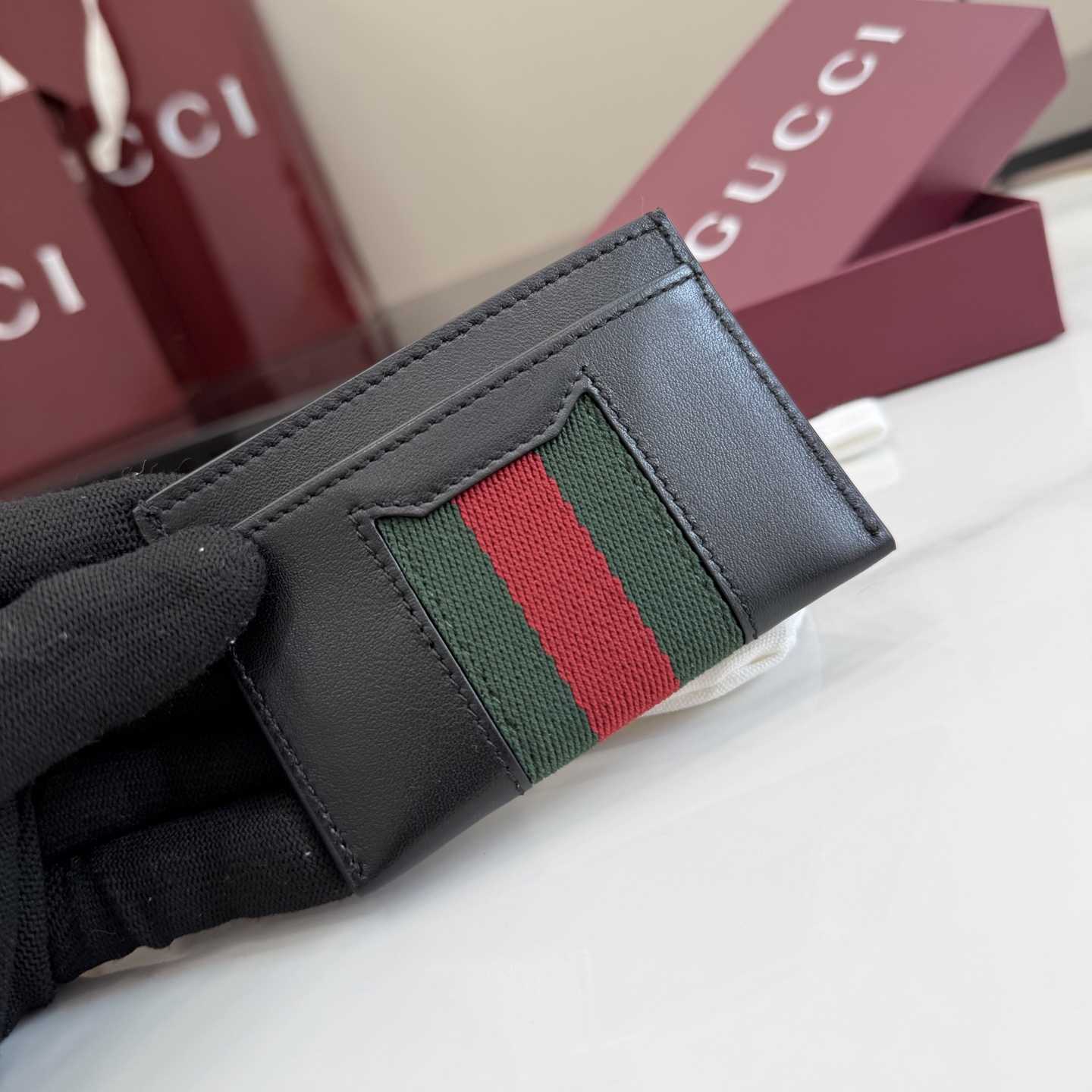 Gucci Horsebit Web Card Case - DopestKickz