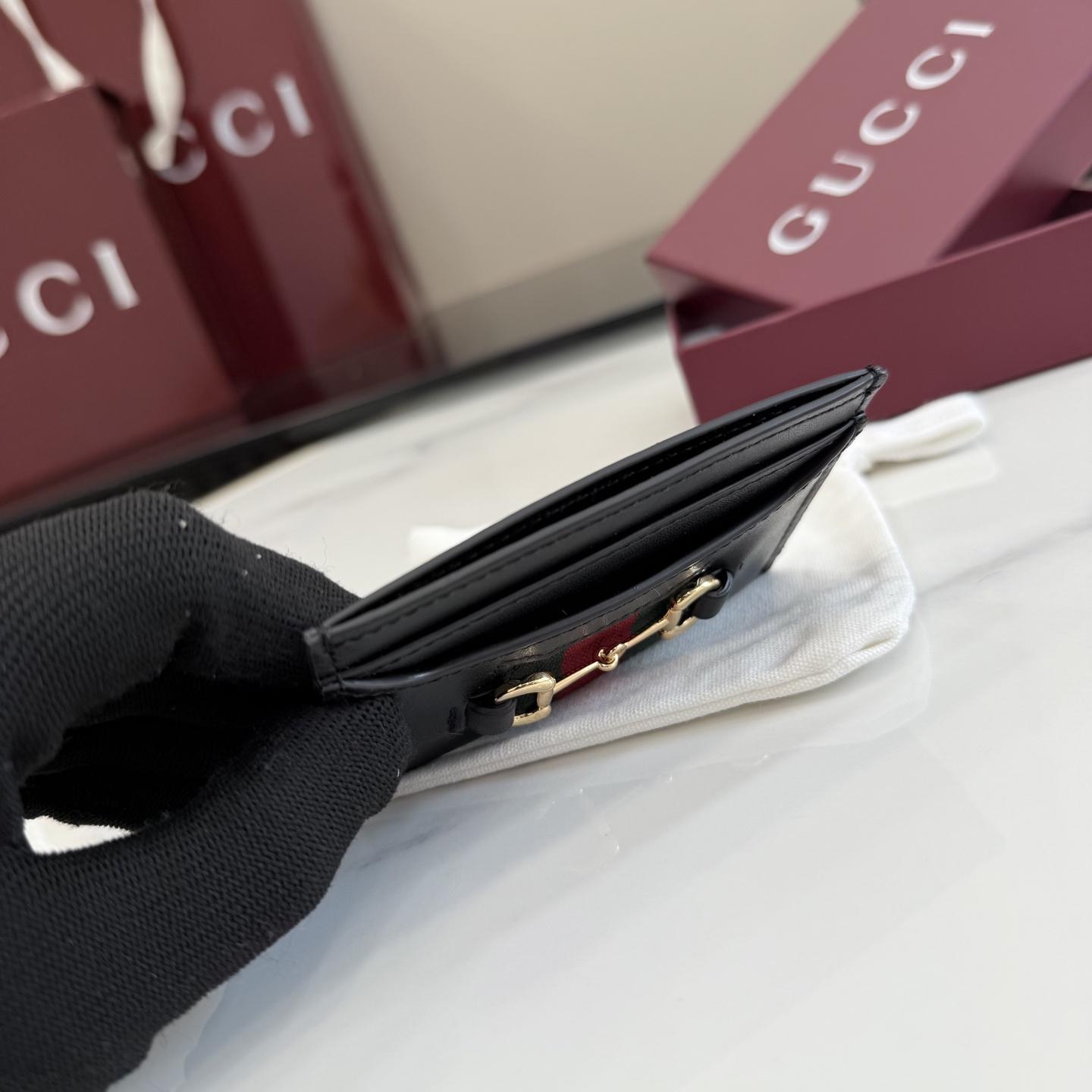 Gucci Horsebit Web Card Case - DopestKickz