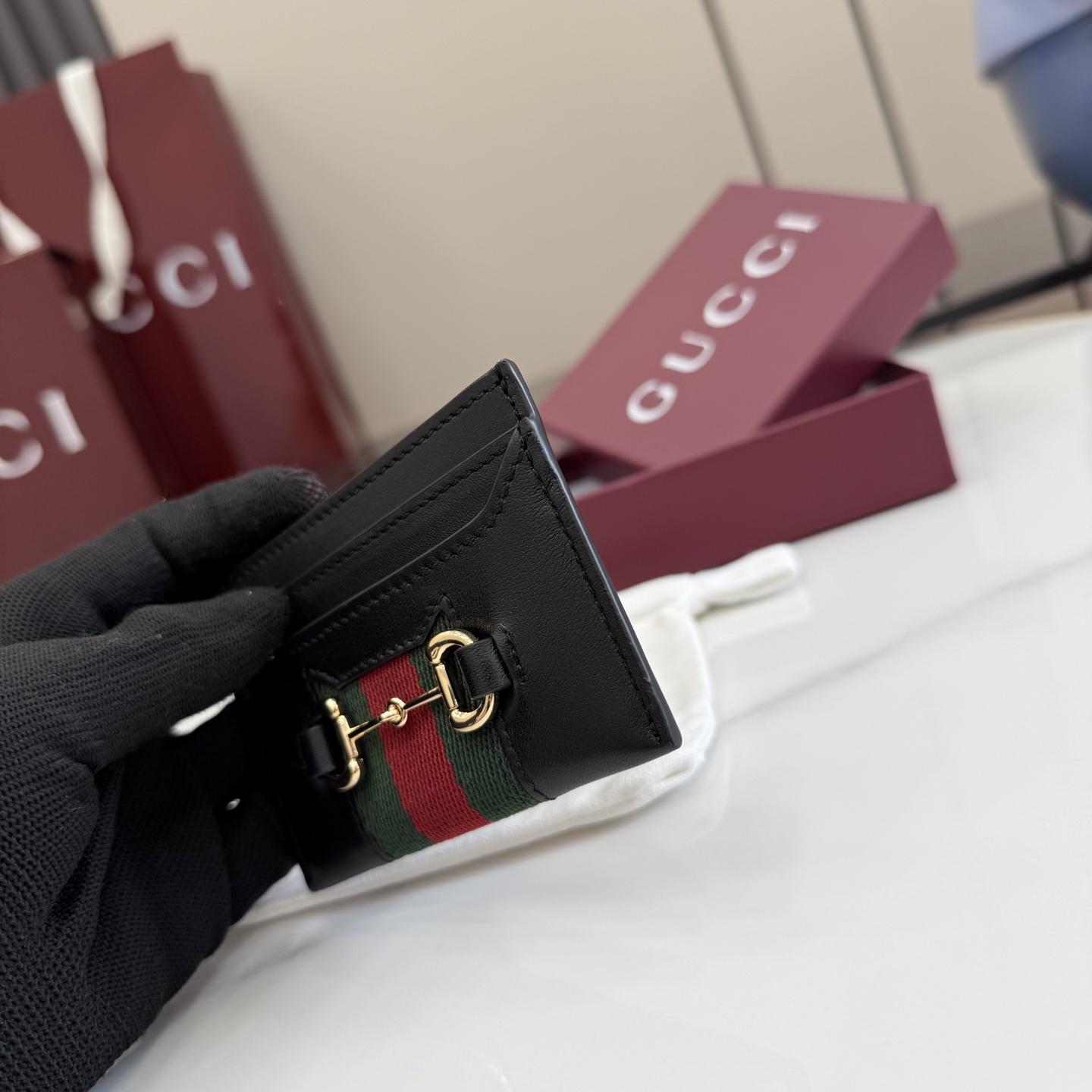 Gucci Horsebit Web Card Case - DopestKickz