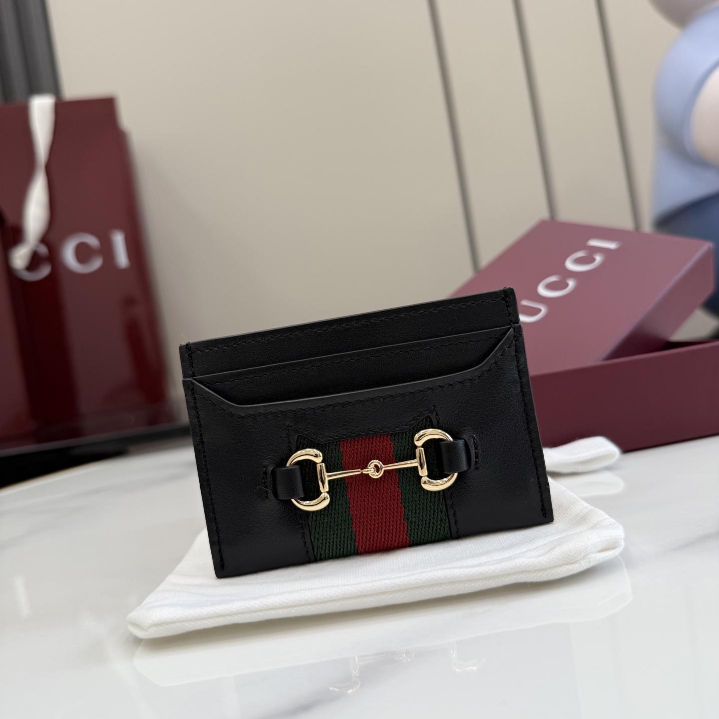 Gucci Horsebit Web Card Case - DopestKickz