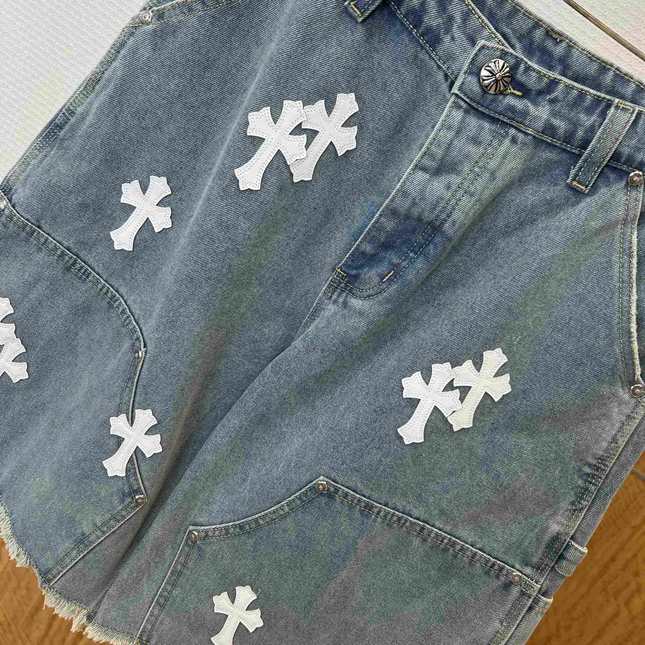 Chrome Hearts Denim Shorts - DopestKickz
