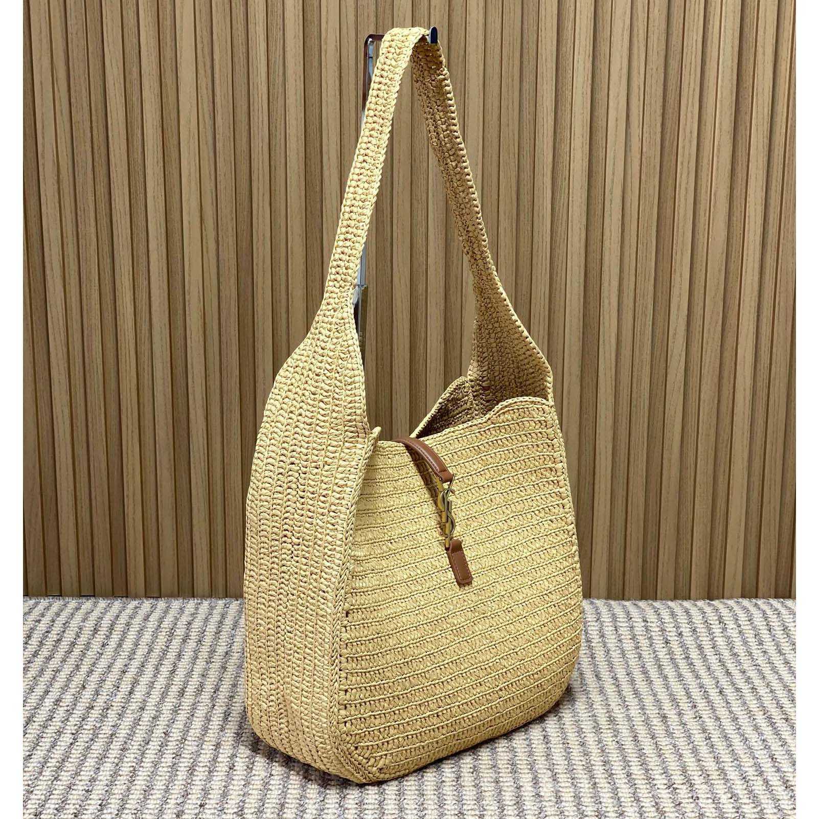 Saint Laurent LE 5 À 7 Supple Large In Raffia - DopestKickz