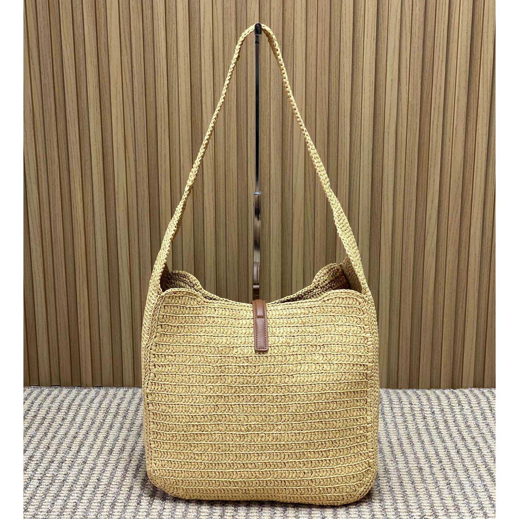 Saint Laurent LE 5 À 7 Supple Large In Raffia - DopestKickz