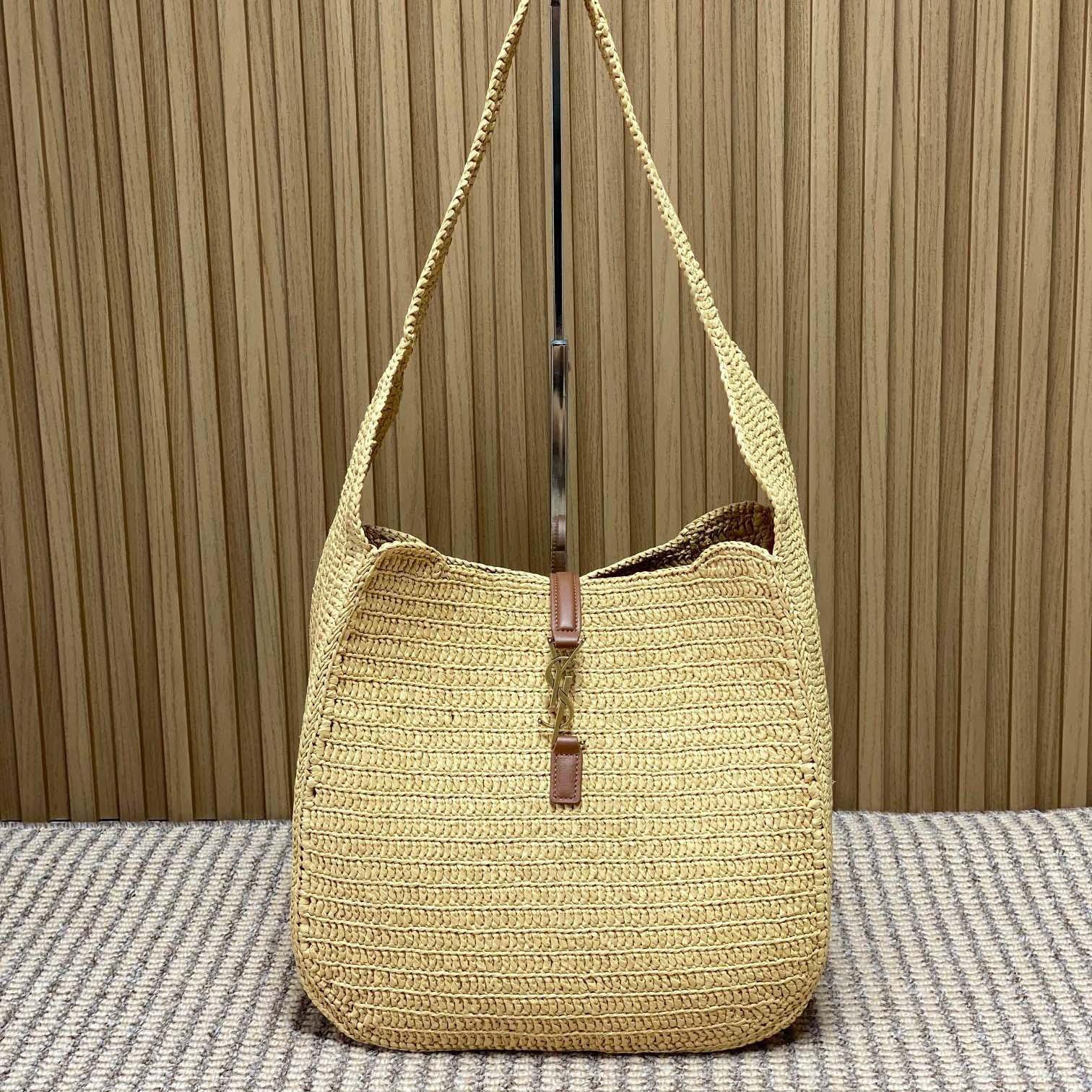 Saint Laurent LE 5 À 7 Supple Large In Raffia - DopestKickz