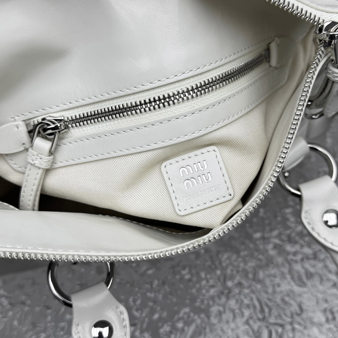 Miu Miu Shiny Leather Top-Handle Bag - DopestKickz