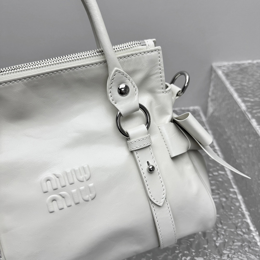 Miu Miu Shiny Leather Top-Handle Bag - DopestKickz
