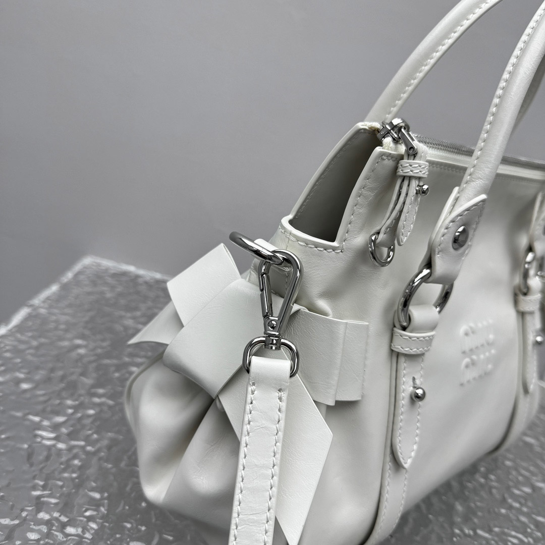 Miu Miu Shiny Leather Top-Handle Bag - DopestKickz