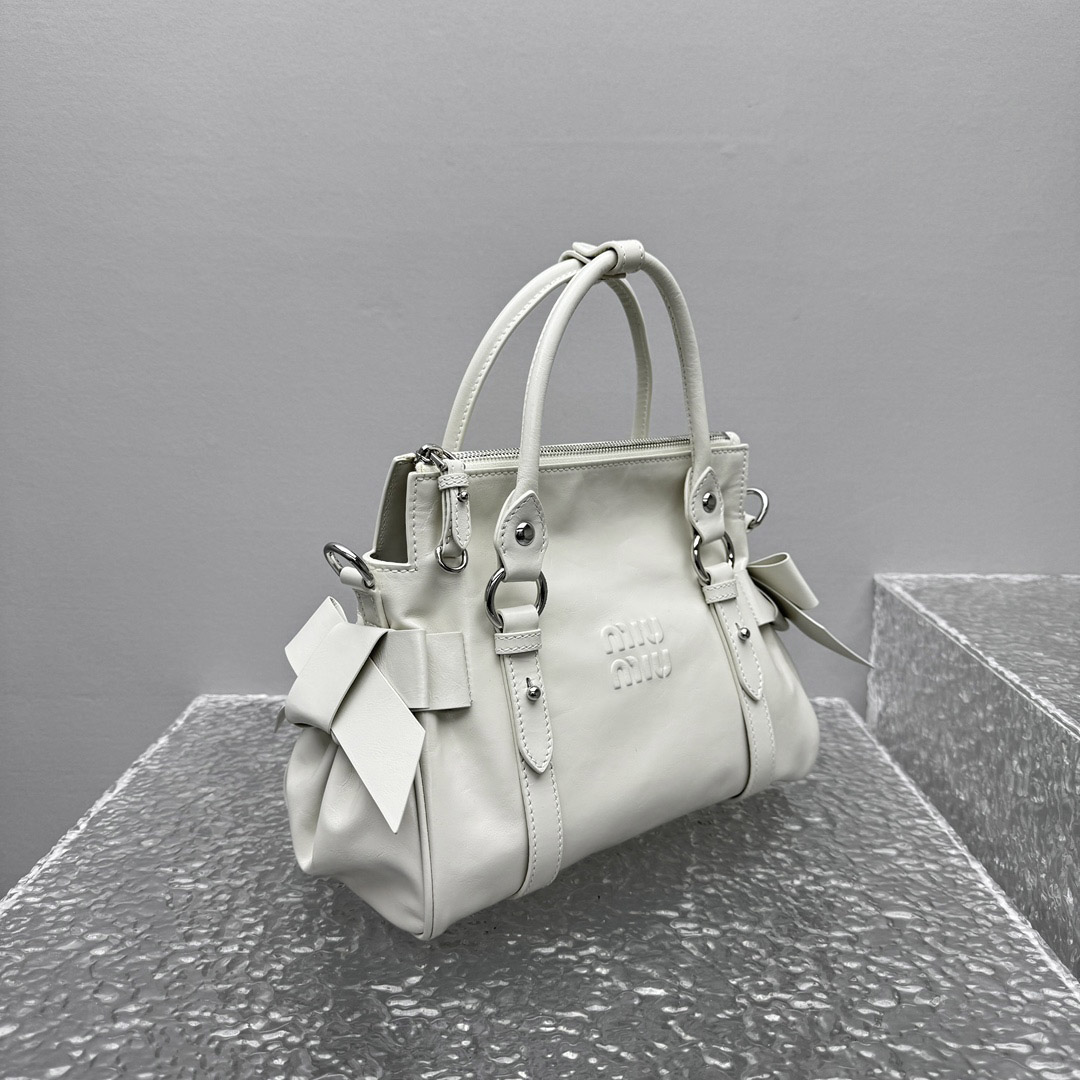 Miu Miu Shiny Leather Top-Handle Bag - DopestKickz