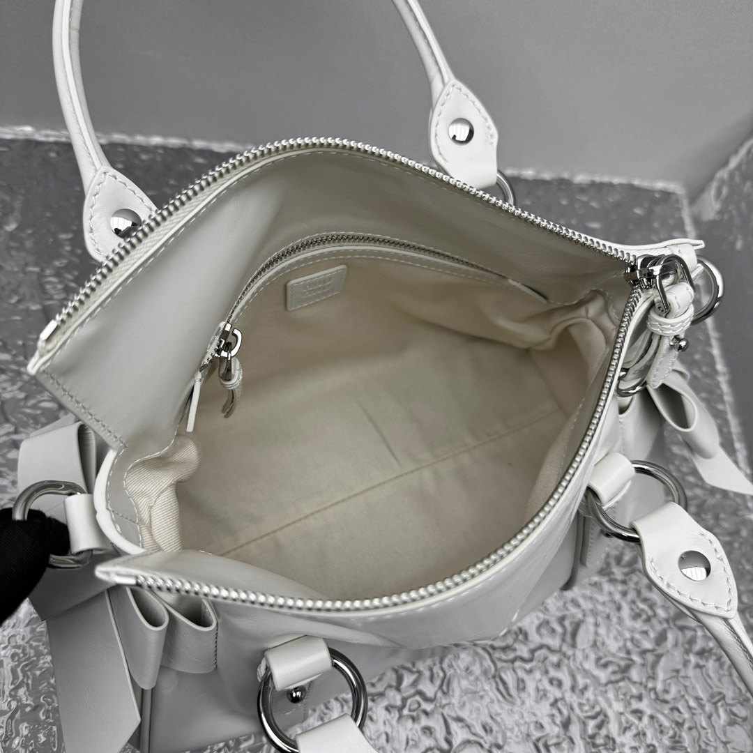 Miu Miu Shiny Leather Top-Handle Bag - DopestKickz