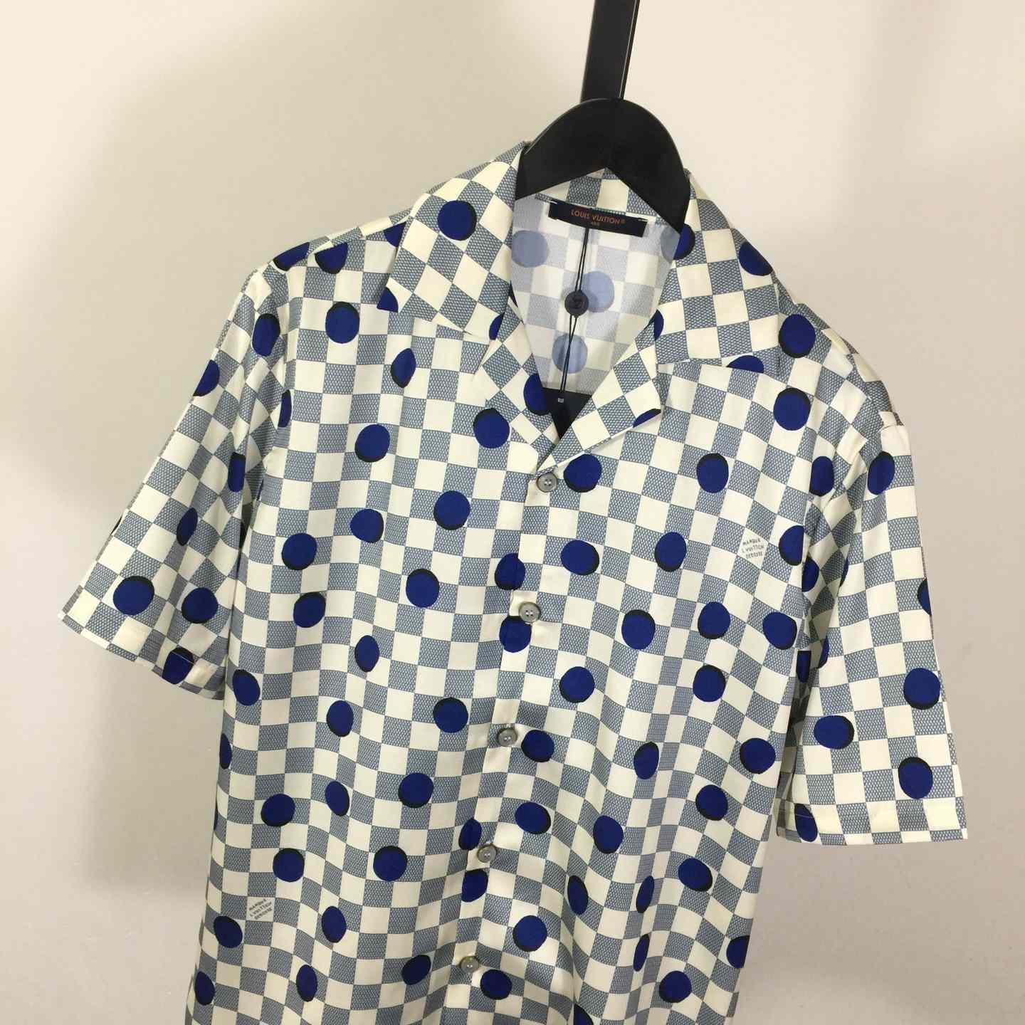 Louis Vuitton Damier Silk Short-Sleeved Shirt   1AK7BK - DopestKickz