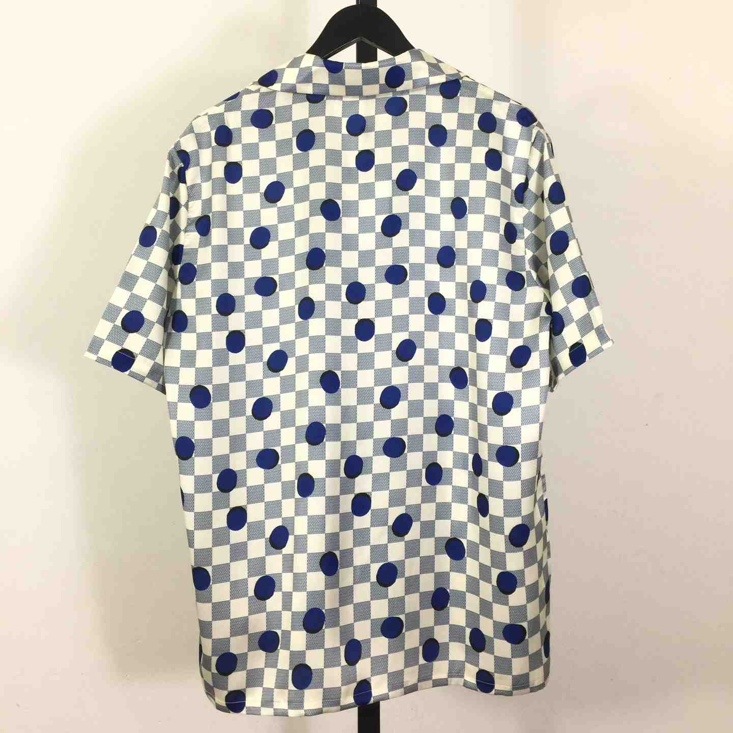 Louis Vuitton Damier Silk Short-Sleeved Shirt   1AK7BK - DopestKickz