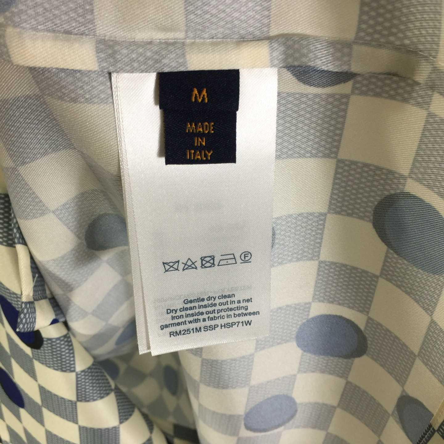 Louis Vuitton Damier Silk Short-Sleeved Shirt   1AK7BK - DopestKickz