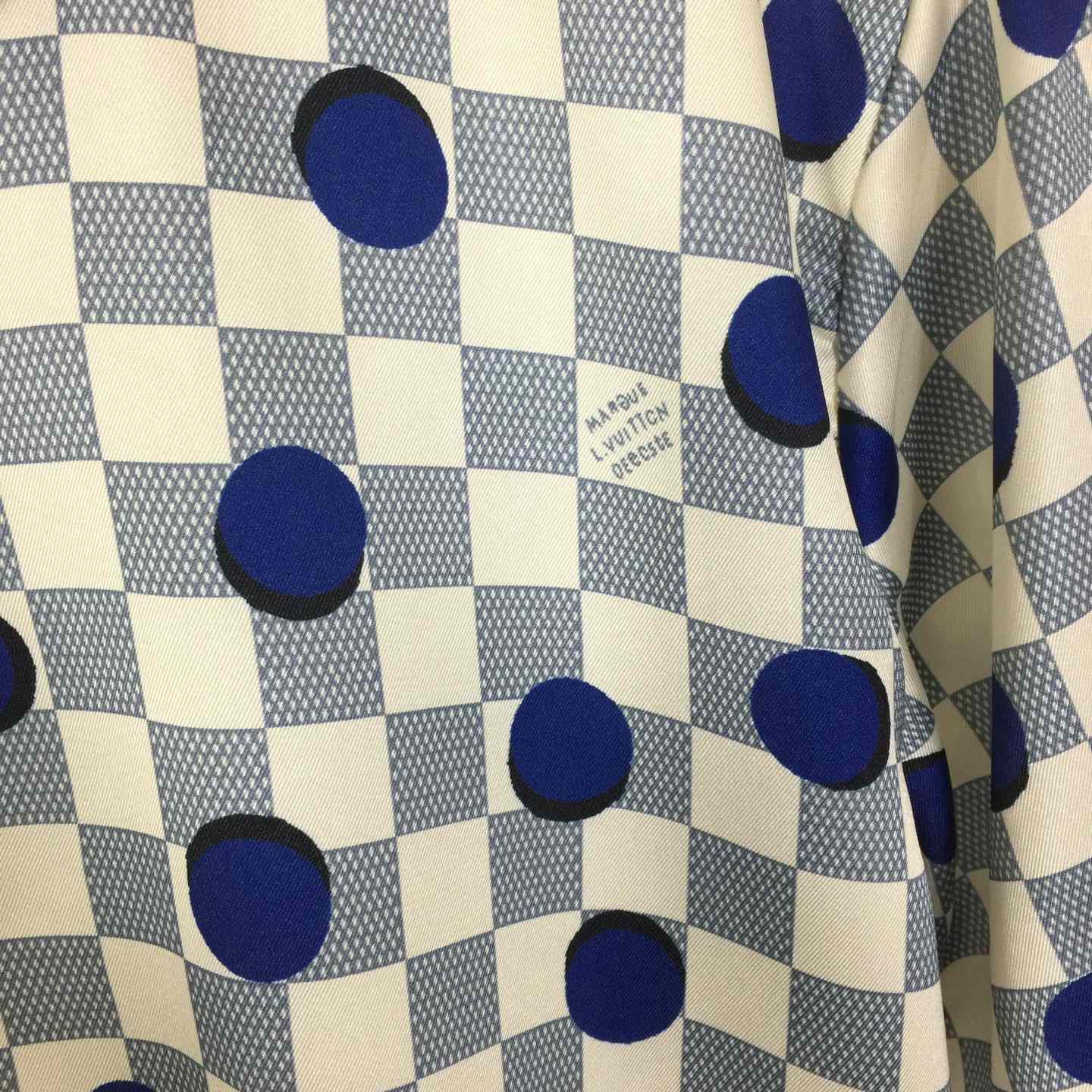 Louis Vuitton Damier Silk Short-Sleeved Shirt   1AK7BK - DopestKickz