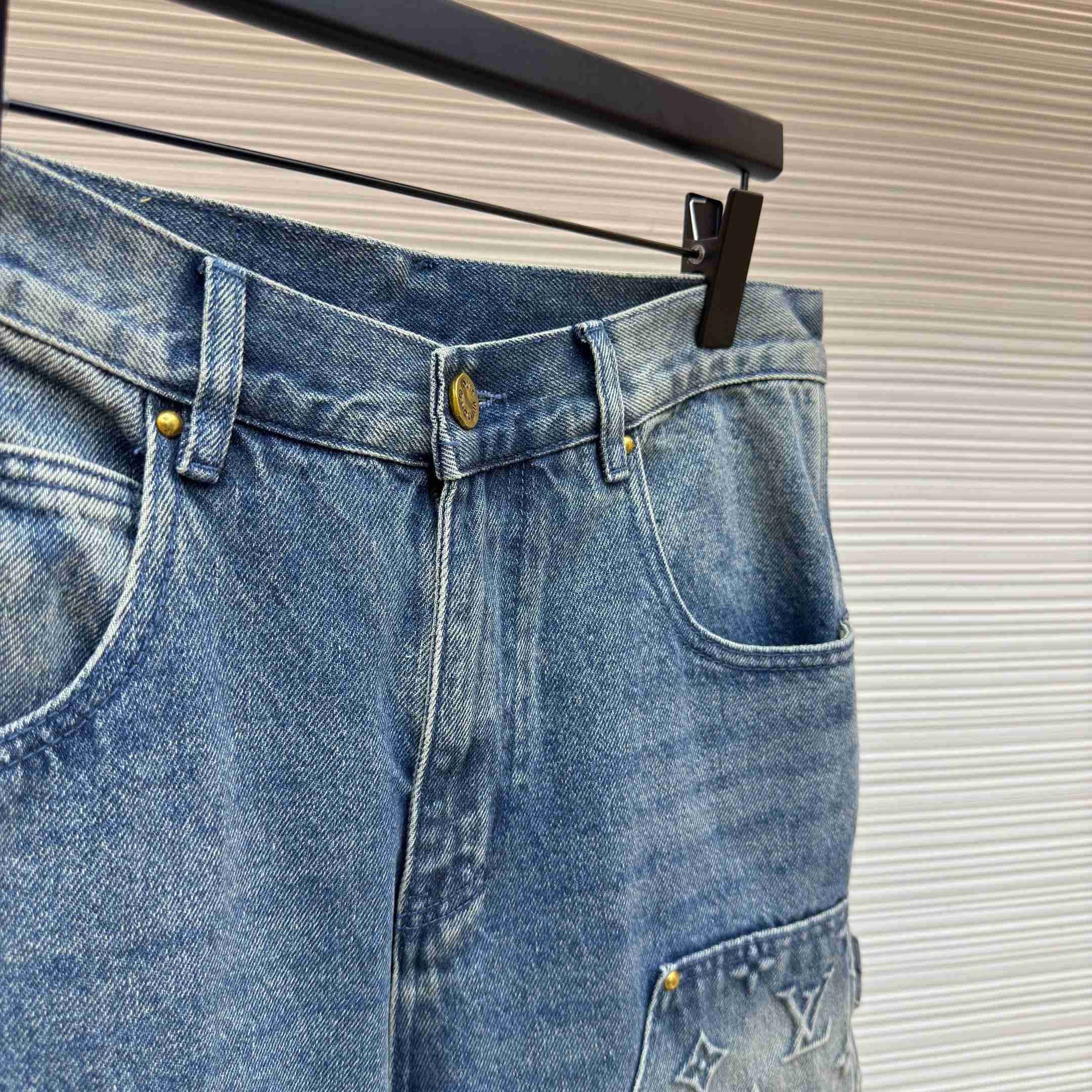 Louis Vuitton Denim Carpenter Shorts  - DopestKickz