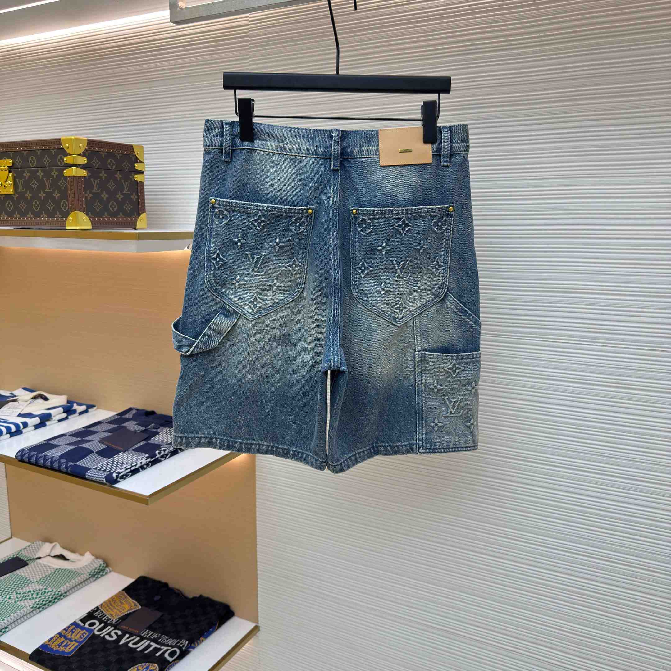 Louis Vuitton Denim Carpenter Shorts  - DopestKickz