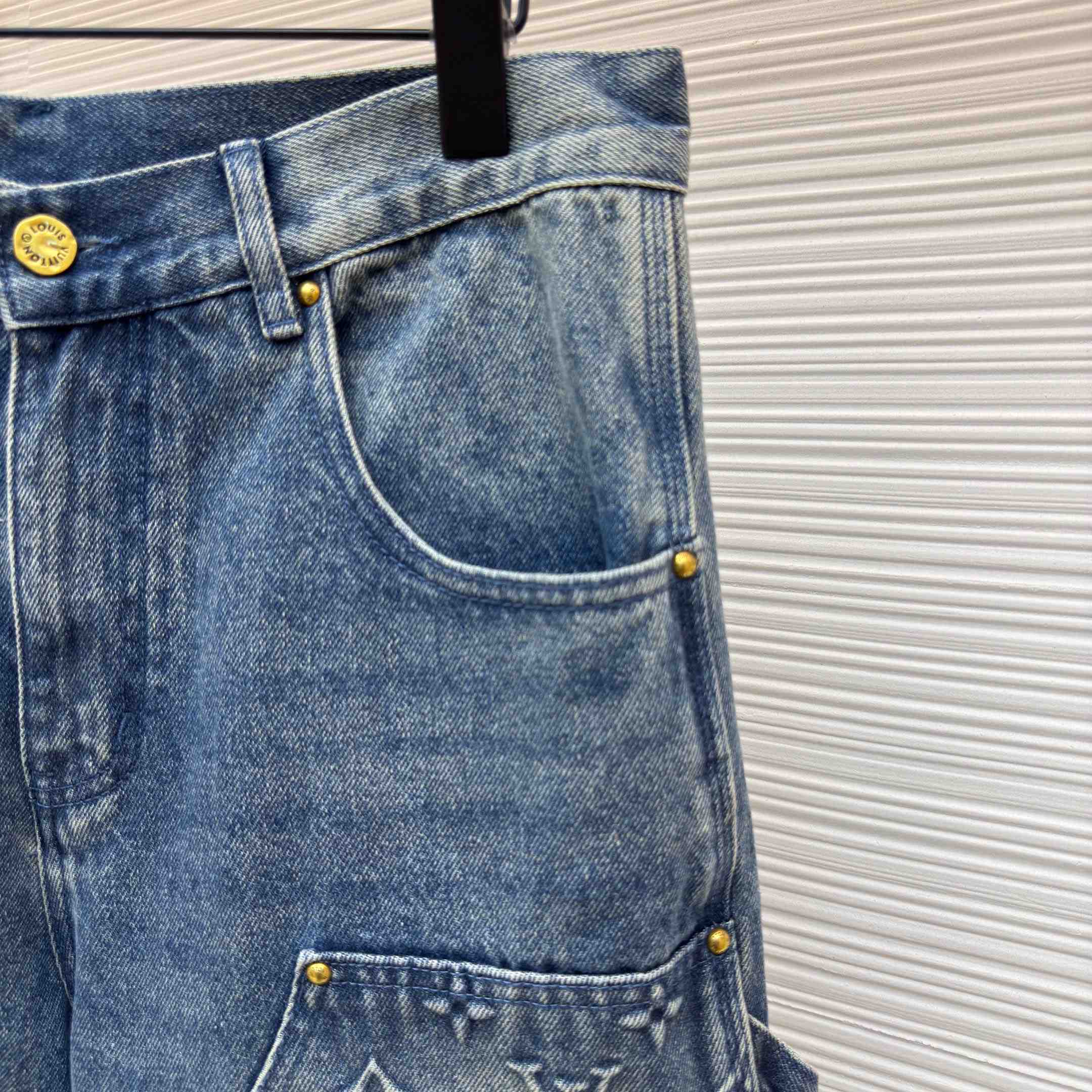 Louis Vuitton Denim Carpenter Shorts  - DopestKickz