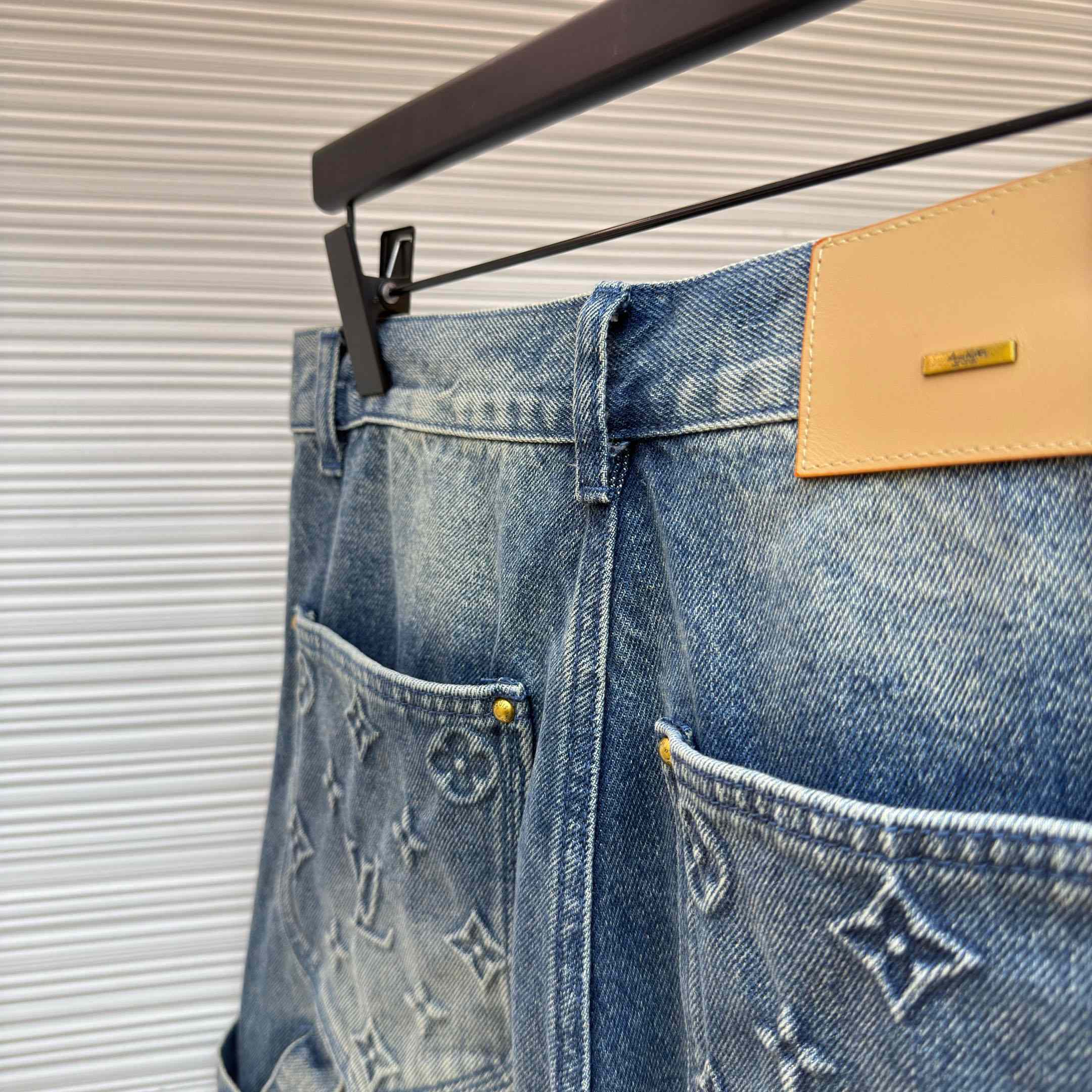 Louis Vuitton Denim Carpenter Shorts  - DopestKickz