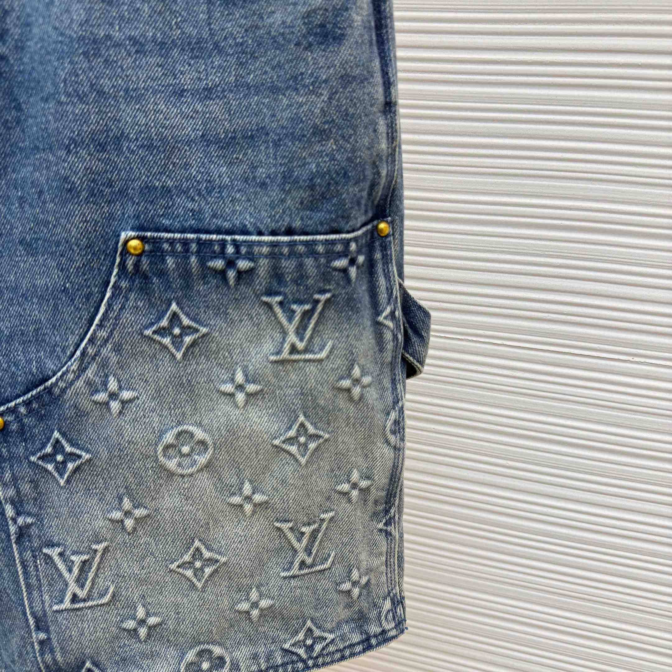 Louis Vuitton Denim Carpenter Shorts  - DopestKickz