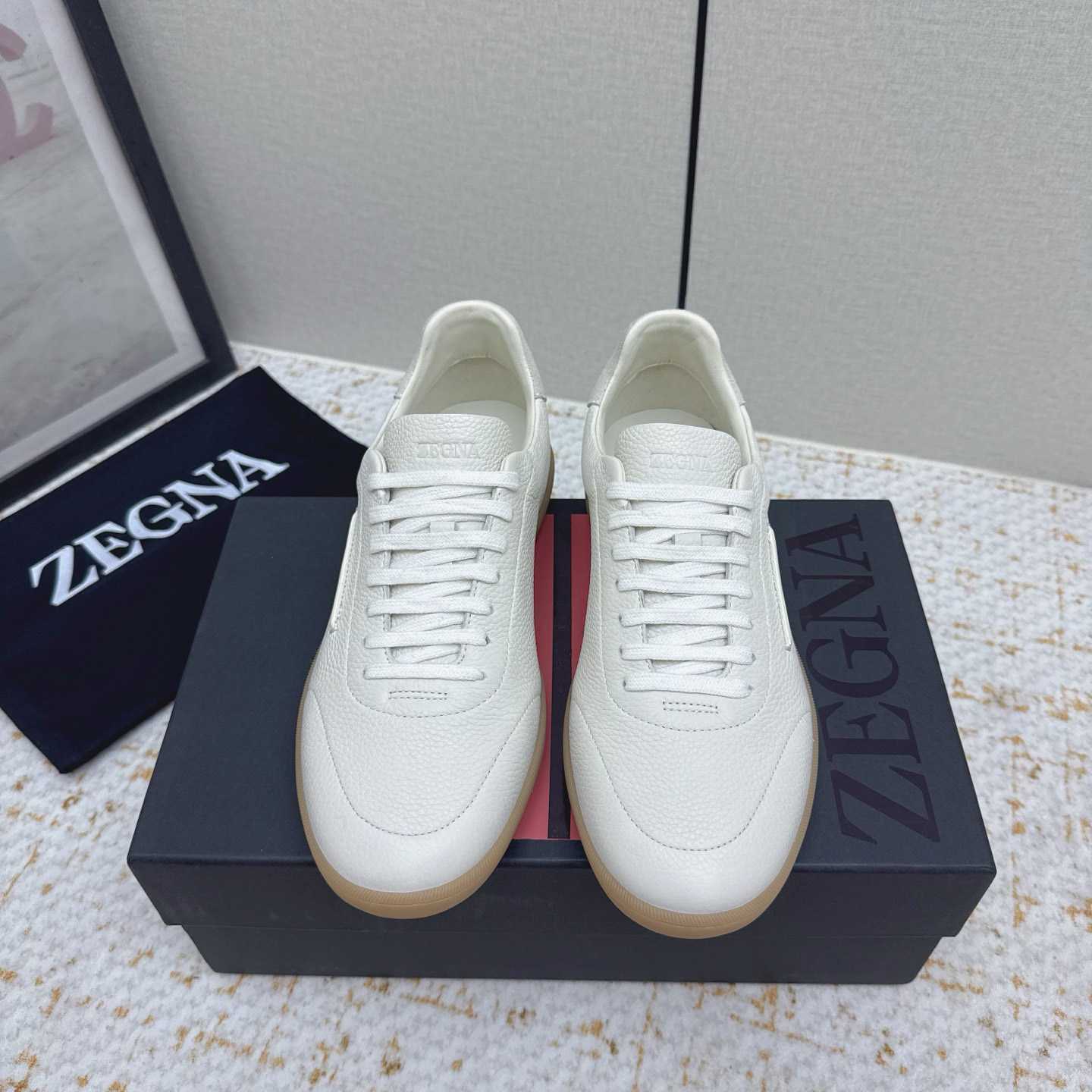 Zegna Grained Leather 232 Sneakers - DopestKickz