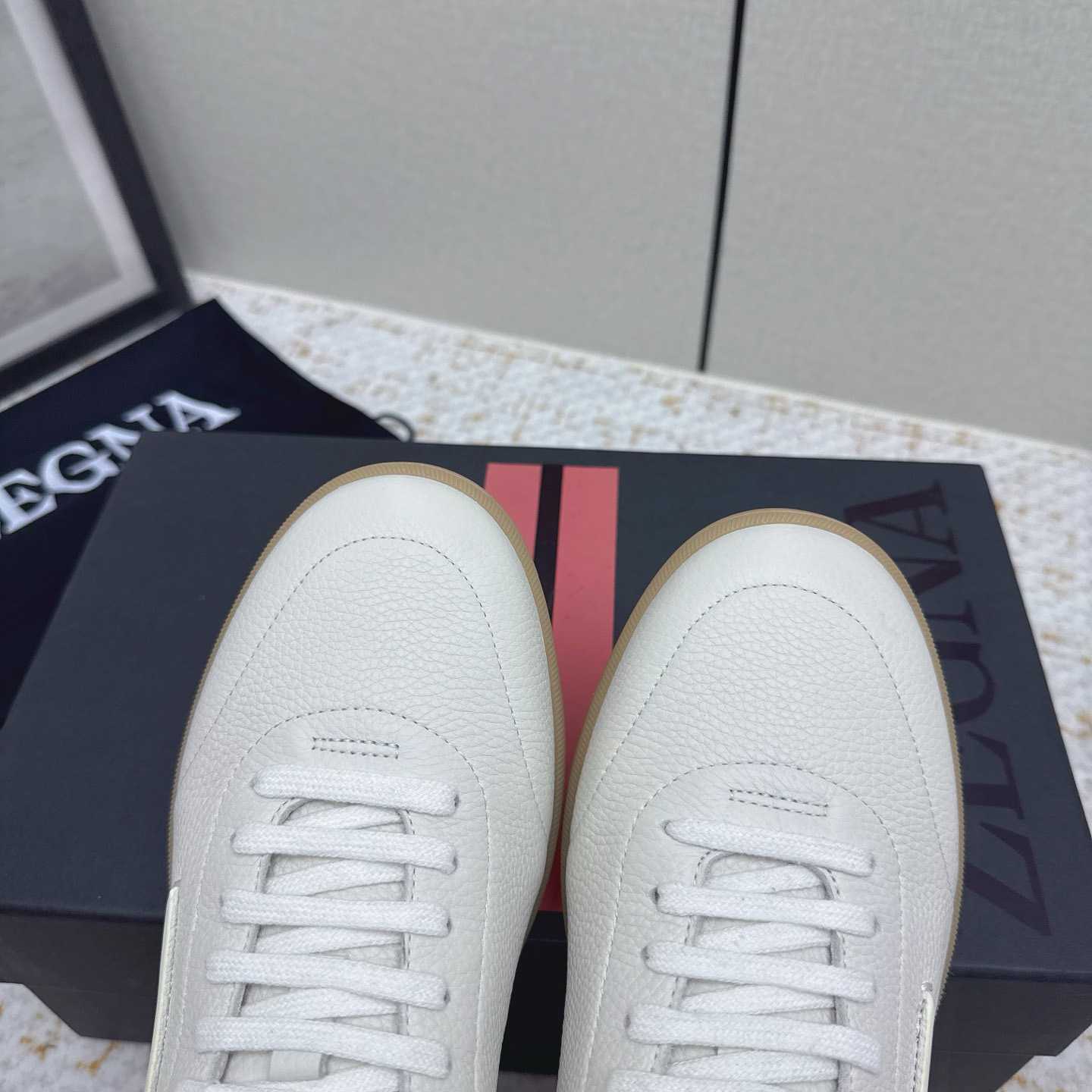 Zegna Grained Leather 232 Sneakers - DopestKickz