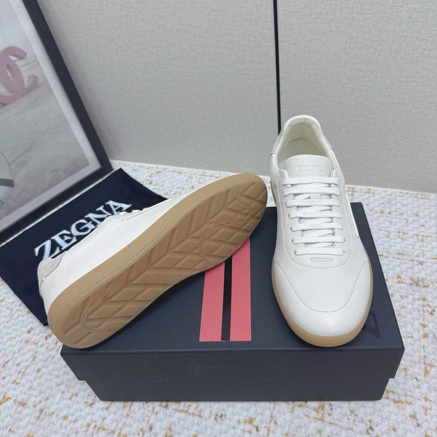 Zegna Grained Leather 232 Sneakers - DopestKickz