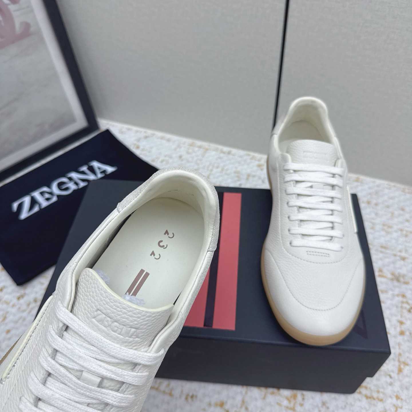 Zegna Grained Leather 232 Sneakers - DopestKickz