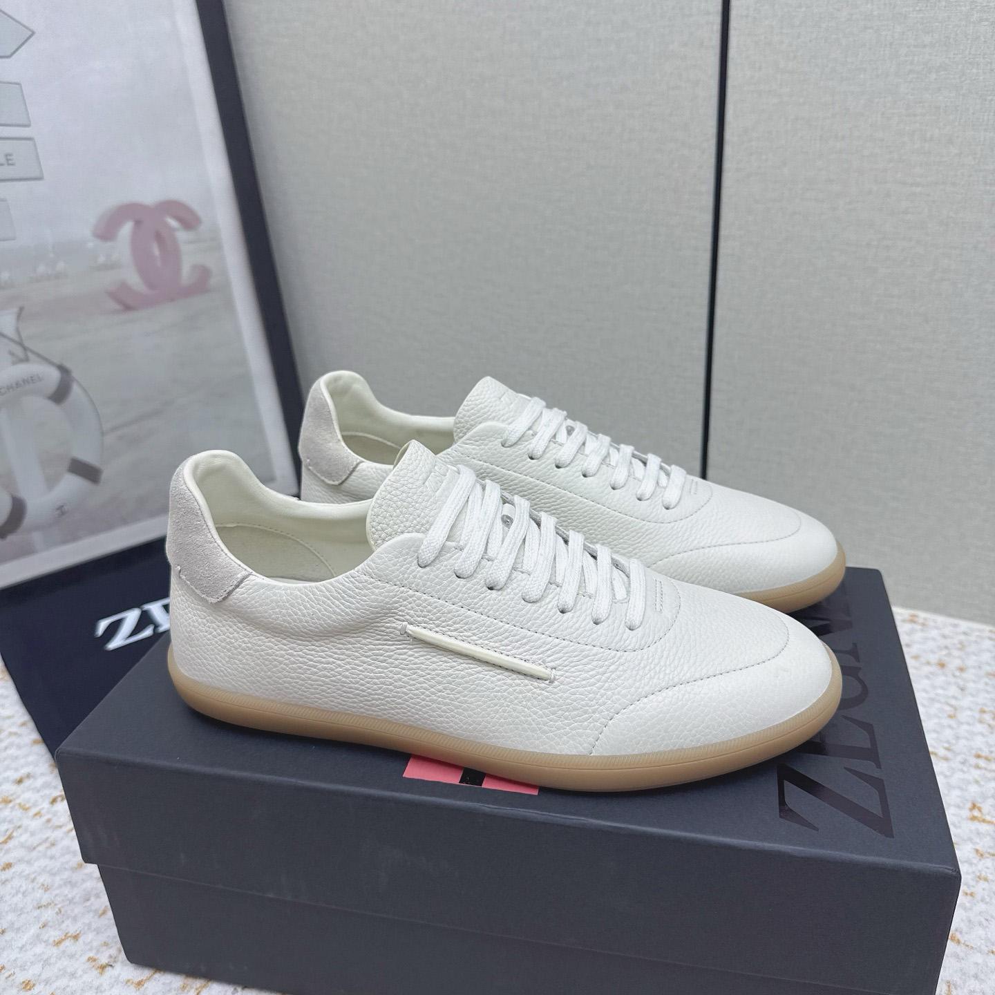 Zegna Grained Leather 232 Sneakers - DopestKickz
