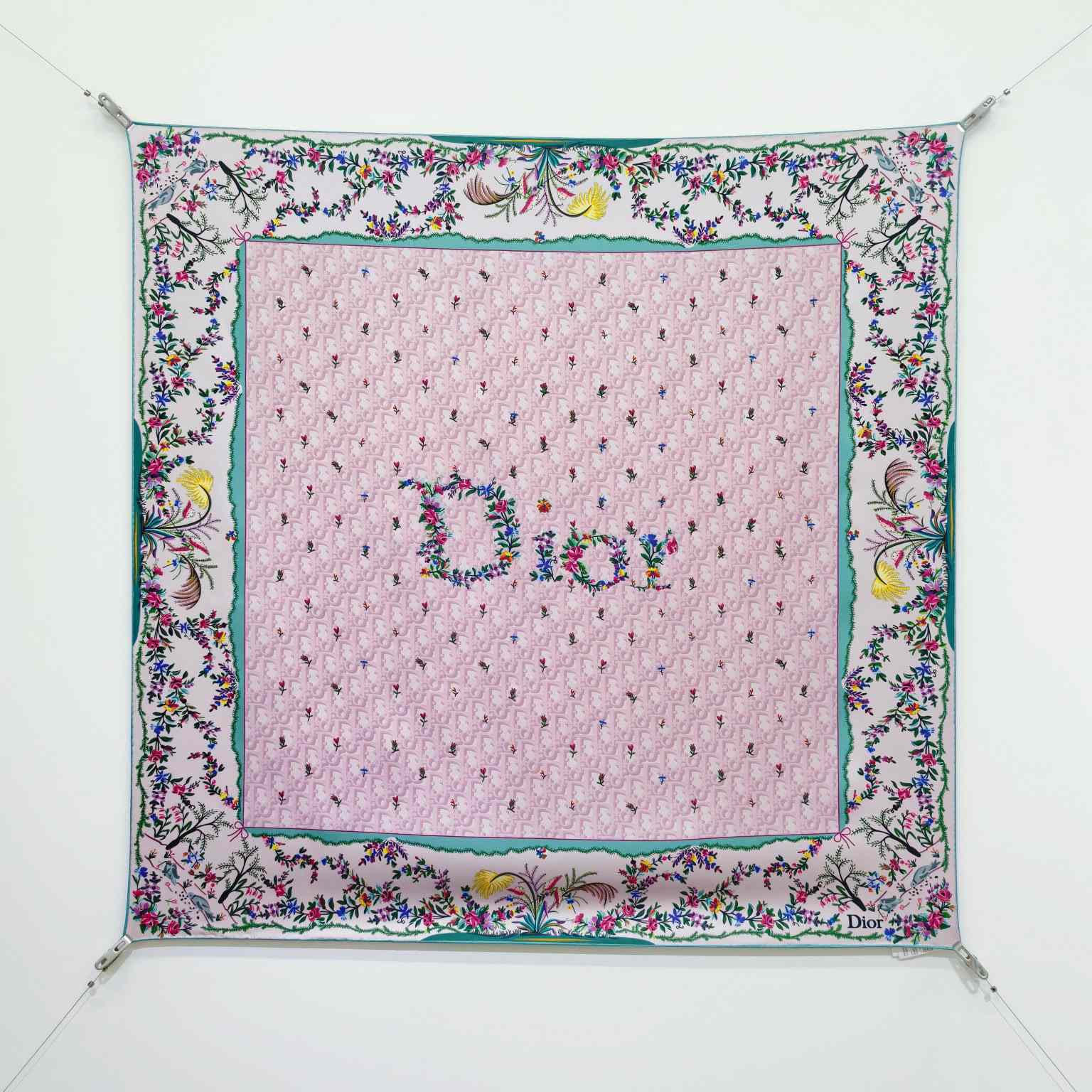 Dior Dioramour Revolution Flowers 90 Square Scarf - DopestKickz