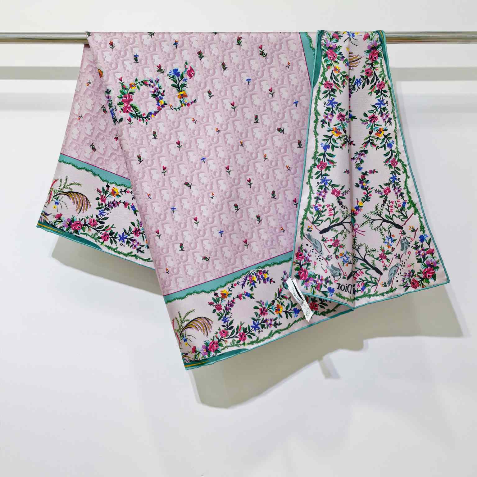 Dior Dioramour Revolution Flowers 90 Square Scarf - DopestKickz