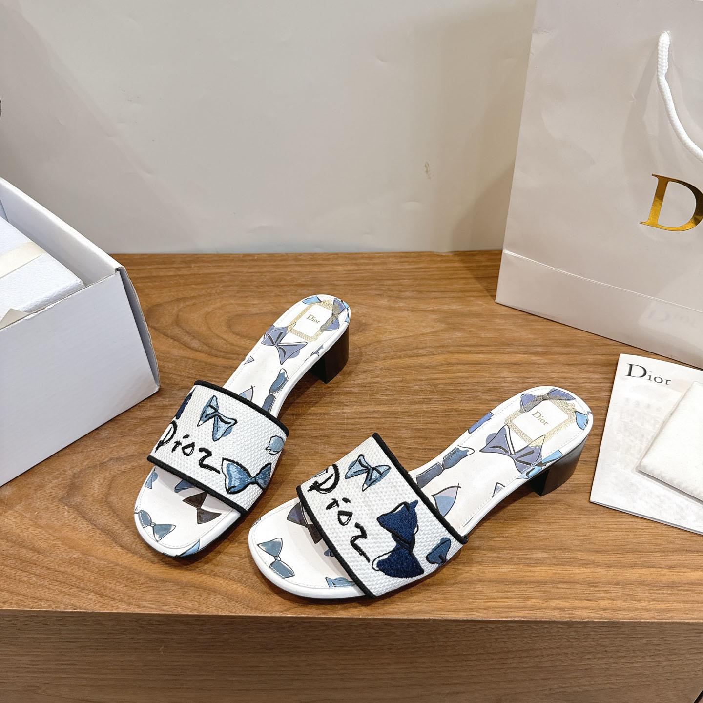Dior Dioriviera Dway Heeled Slide - DopestKickz